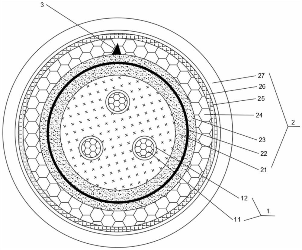 Isolation type middle-high voltage fireproof cable