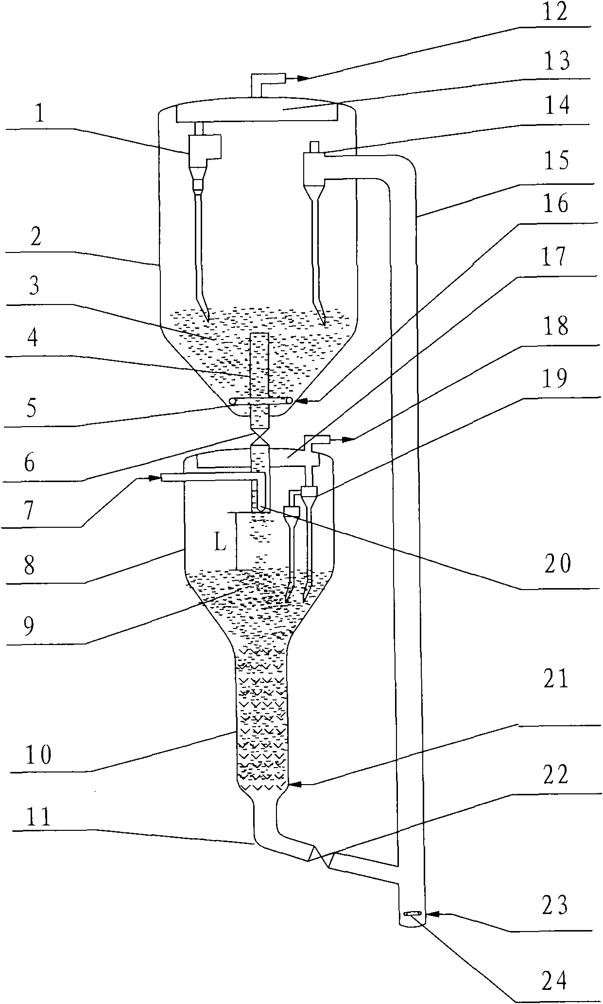 Catalytic cracking process and device