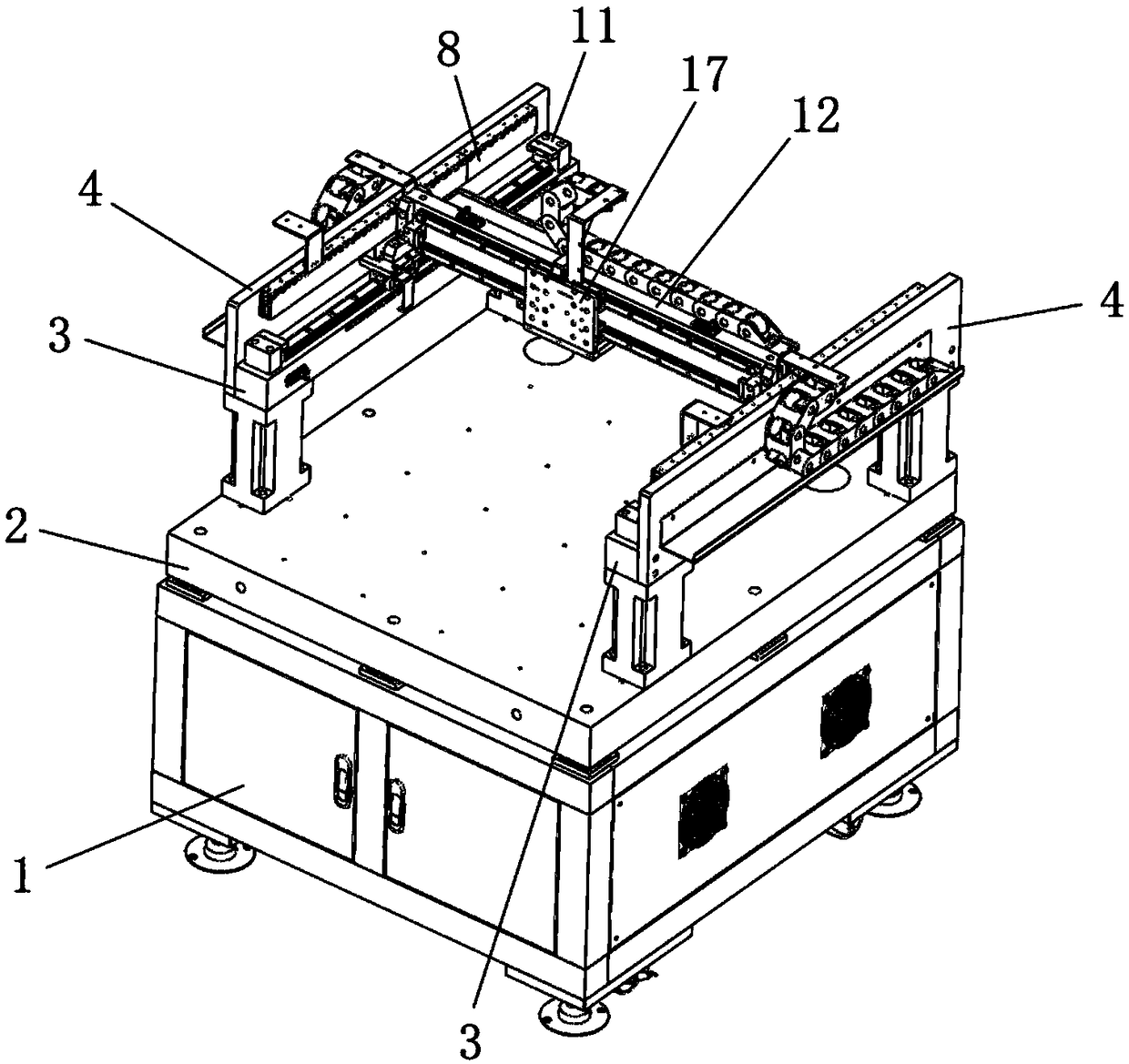 Double-drive gantry structure