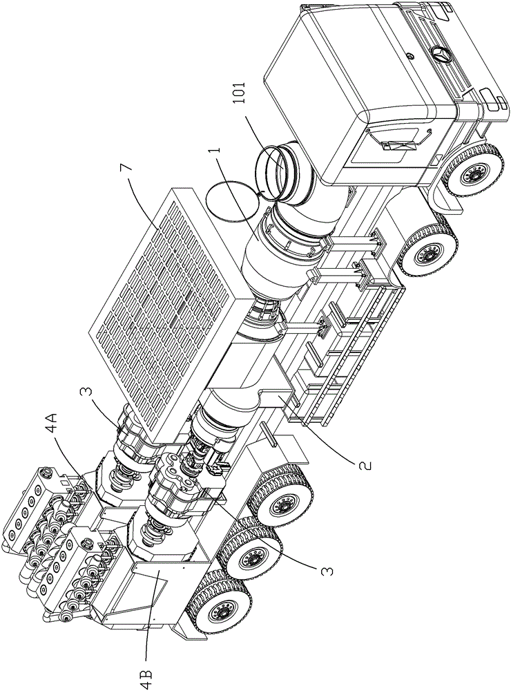 Turbine engine driven fracturing pump truck