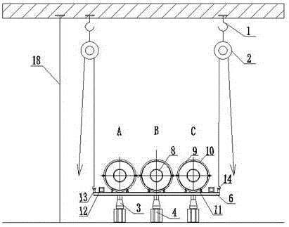 Method for installing enclosed busbar and auxiliary adjusting tool