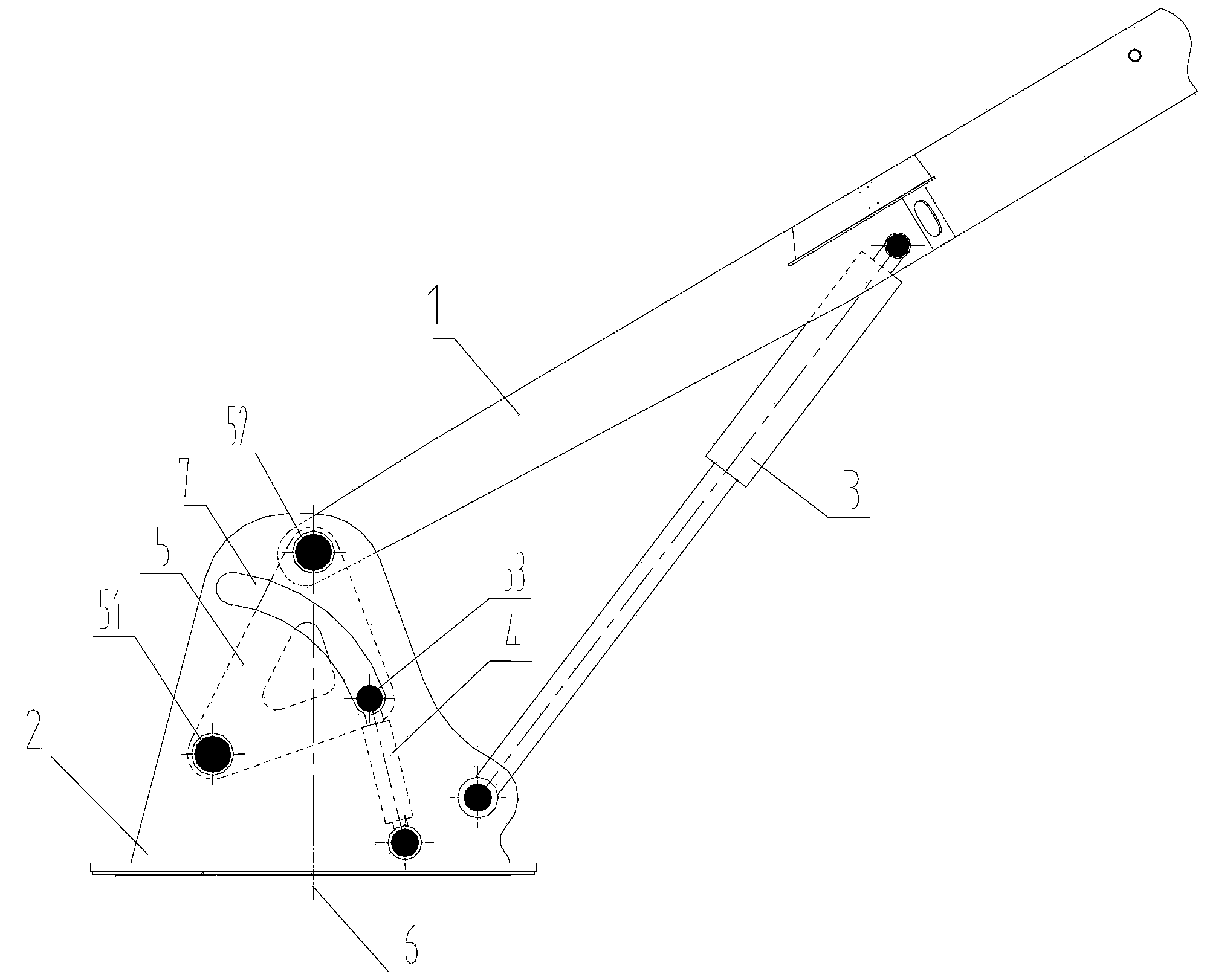 Concrete pump truck and arm frame connecting mechanism thereof