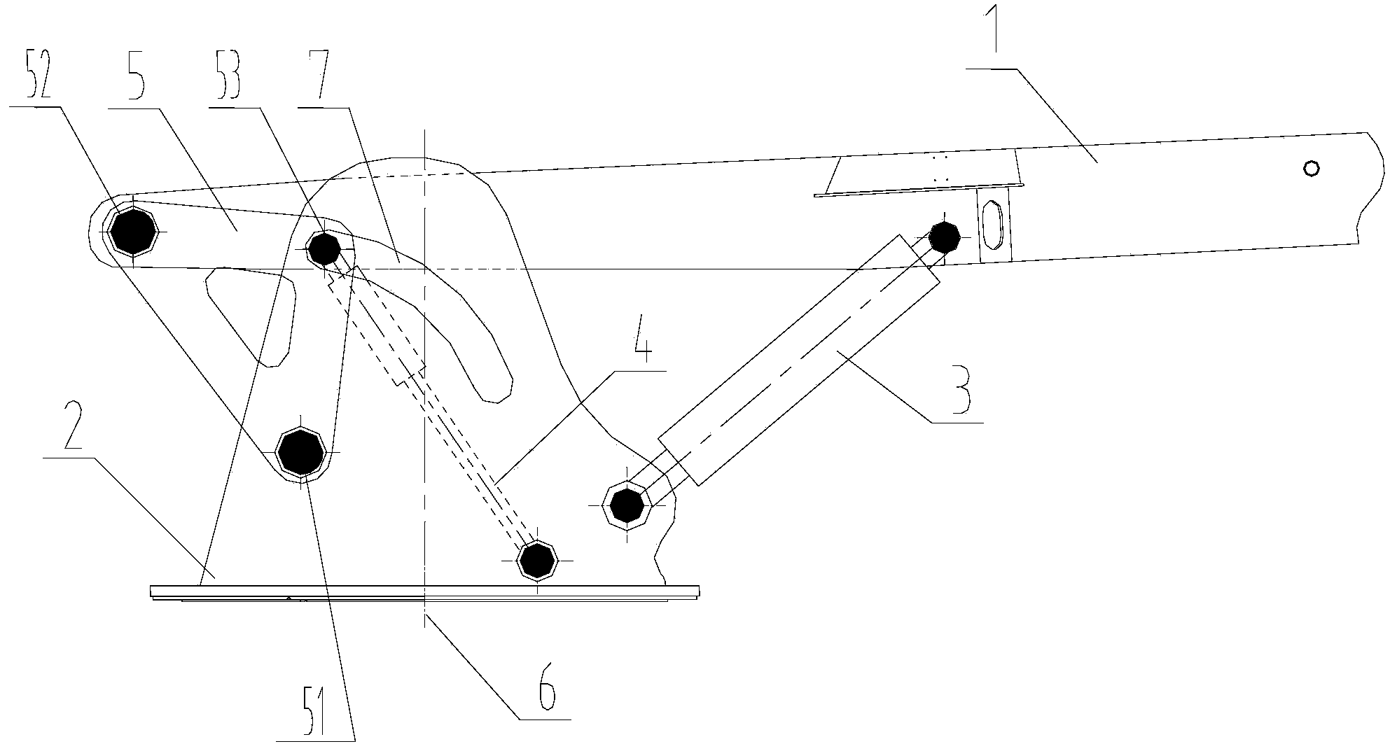 Concrete pump truck and arm frame connecting mechanism thereof