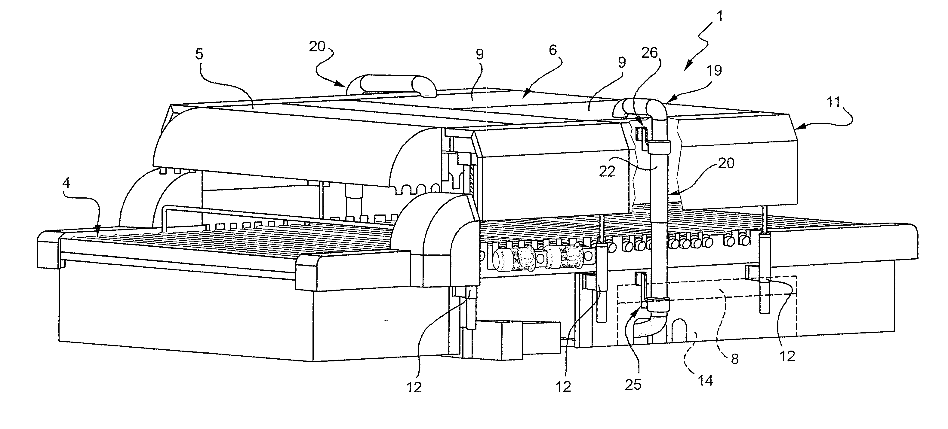 Glass sheet washing machine