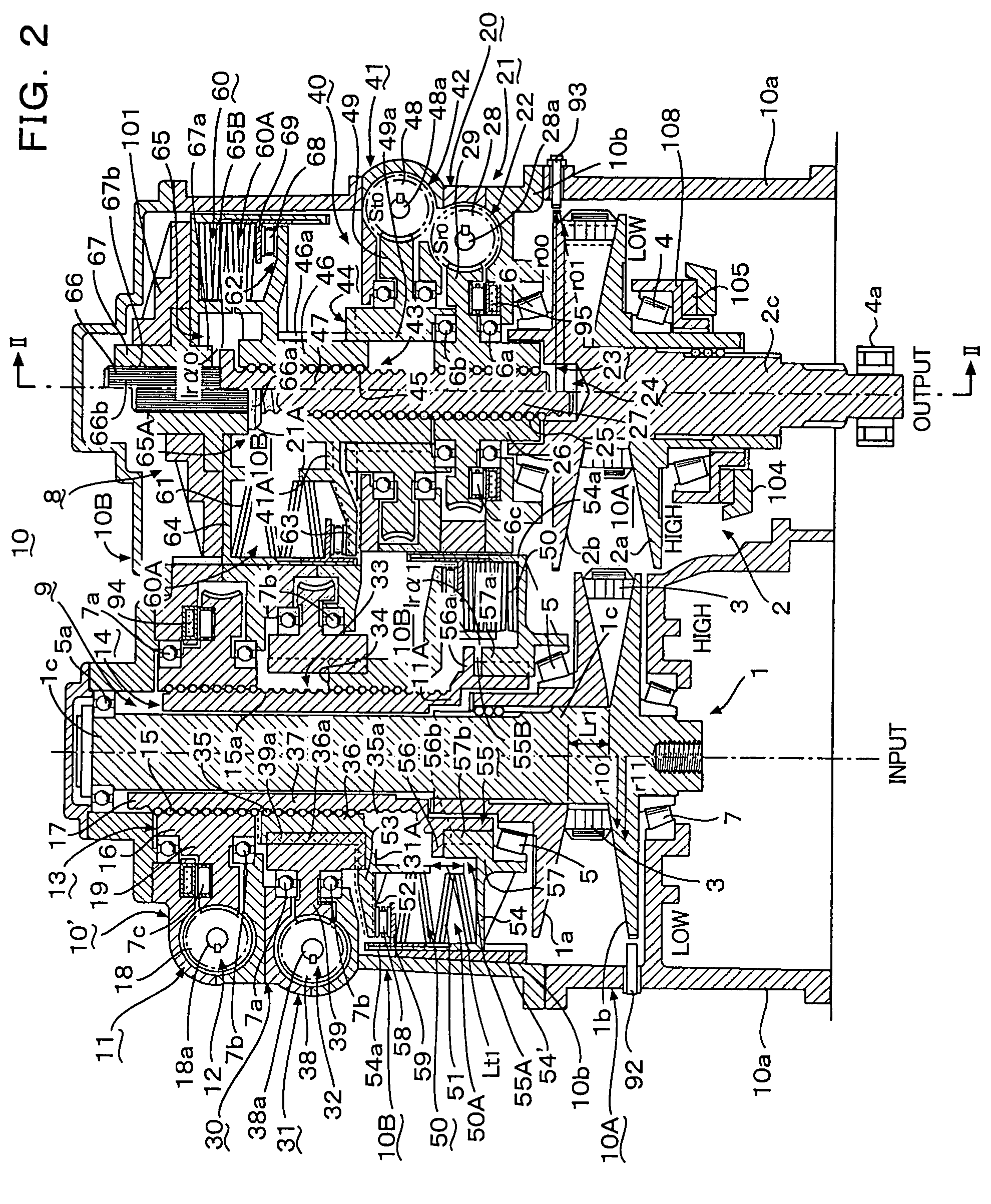 Variable-speed control system for a transmission