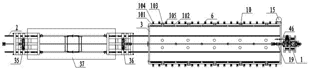 Extra-large drying oven structure provided with carbon fiber barrel