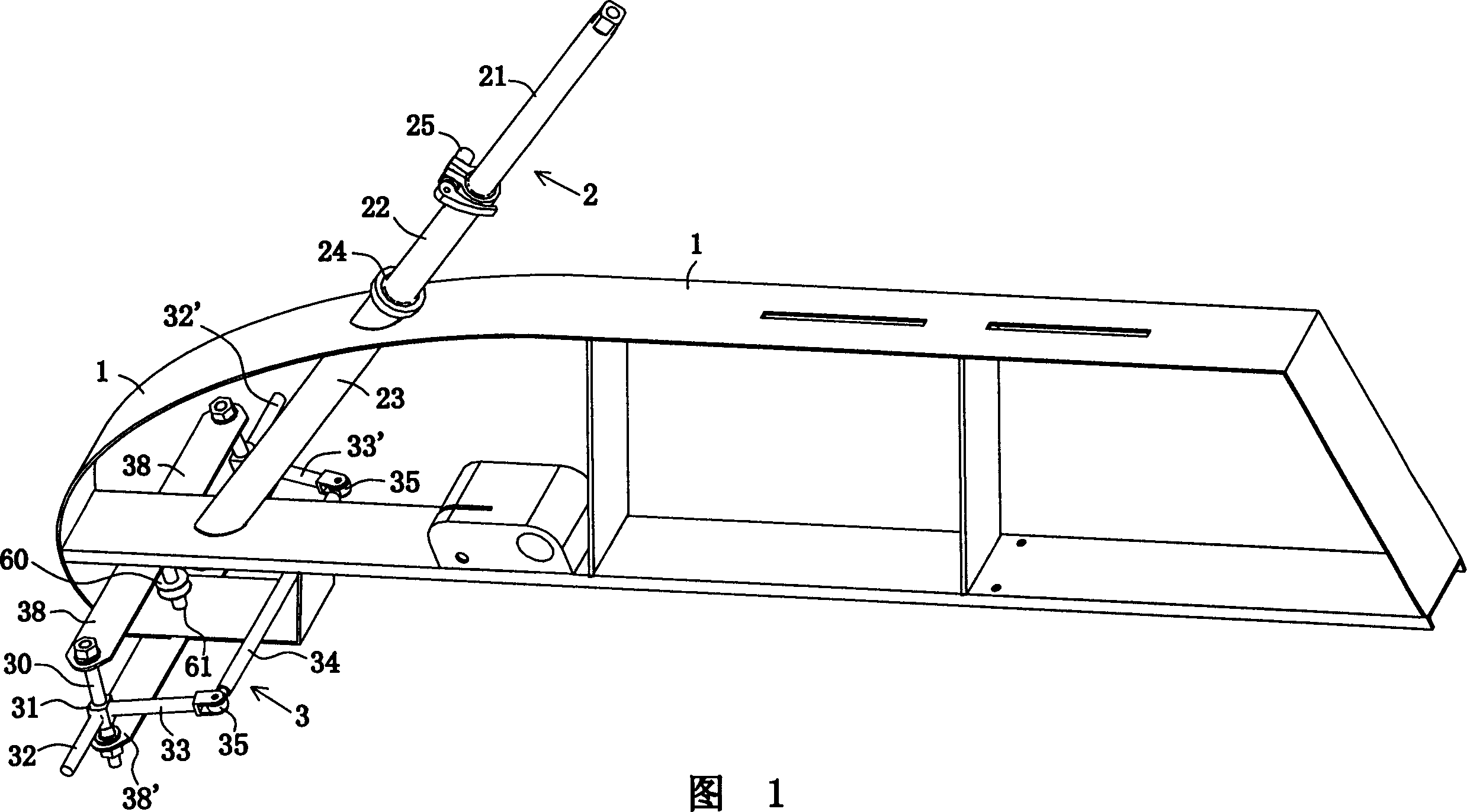 Steering mechanism for four-wheel vehicle