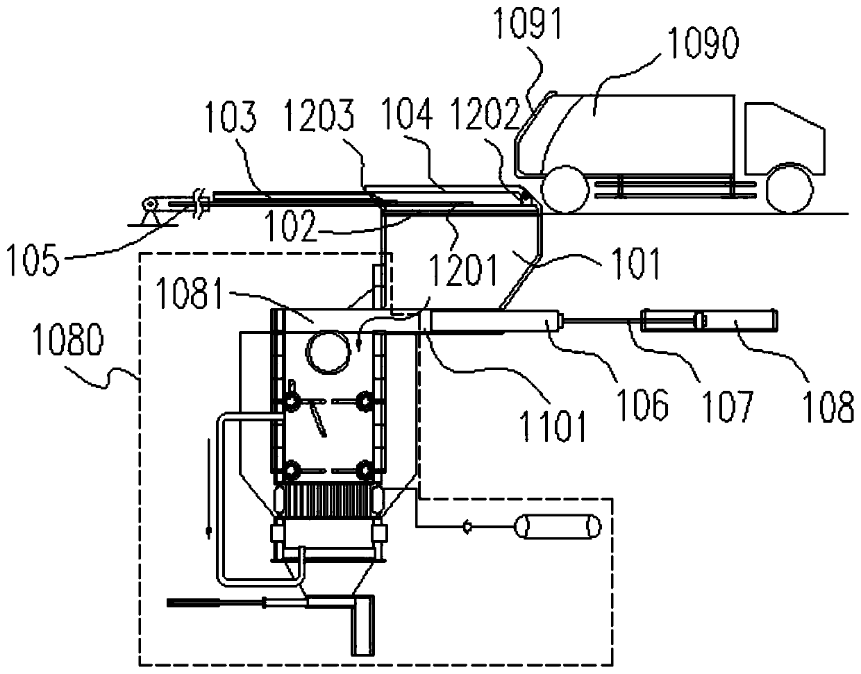 A high-temperature cracking furnace for odorless, anti-blocking and energy-saving domestic waste