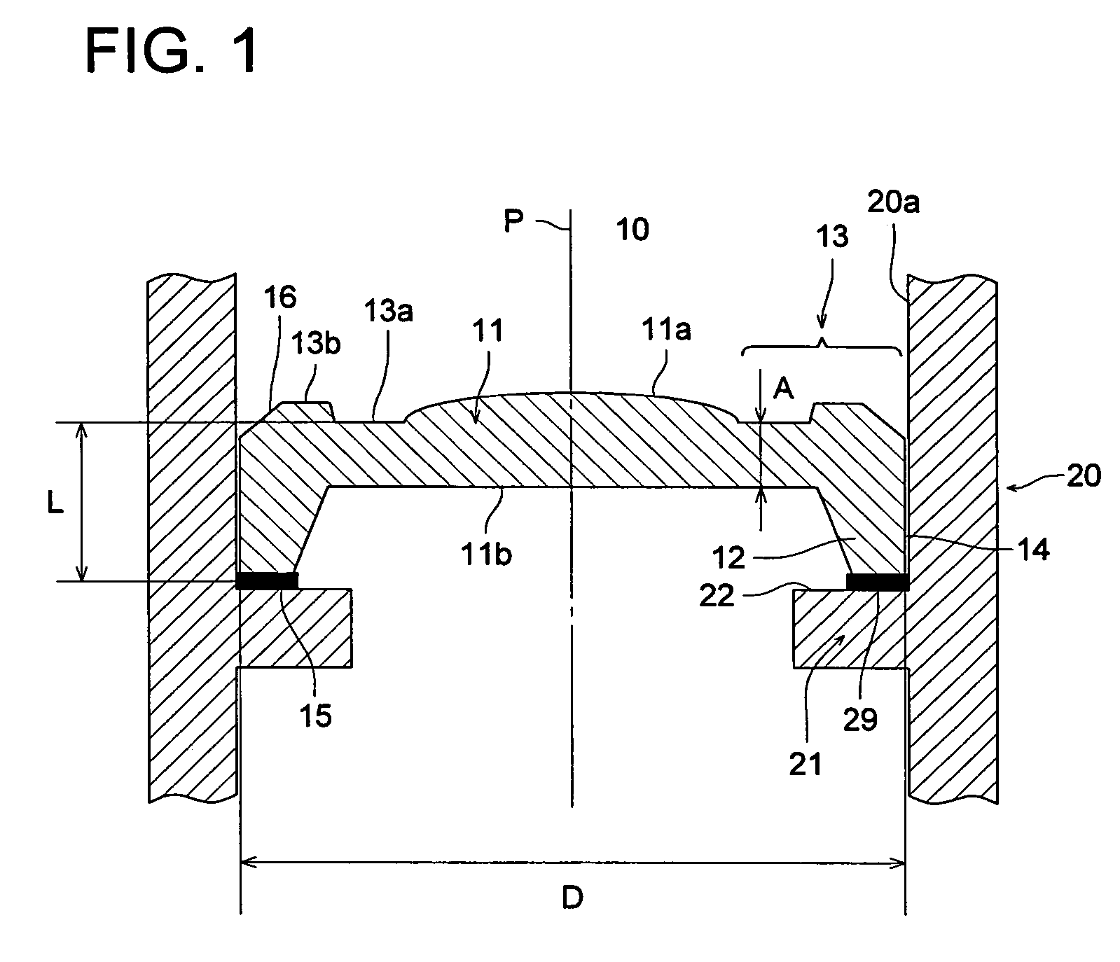 Optical element holding structure, optical element lens-barrel and optical communication module