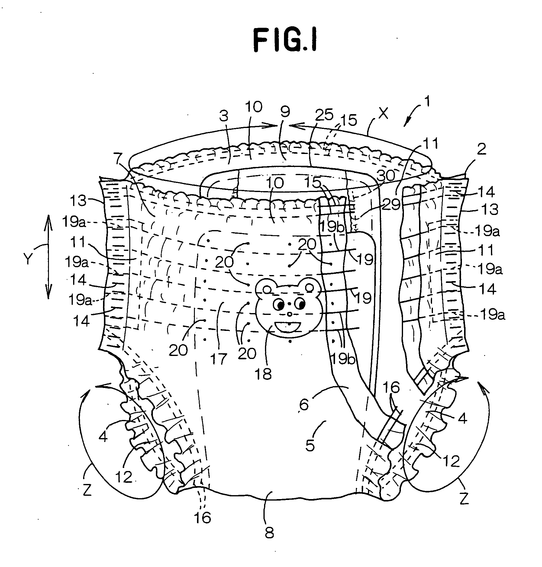 Pull-on disposable wearing article