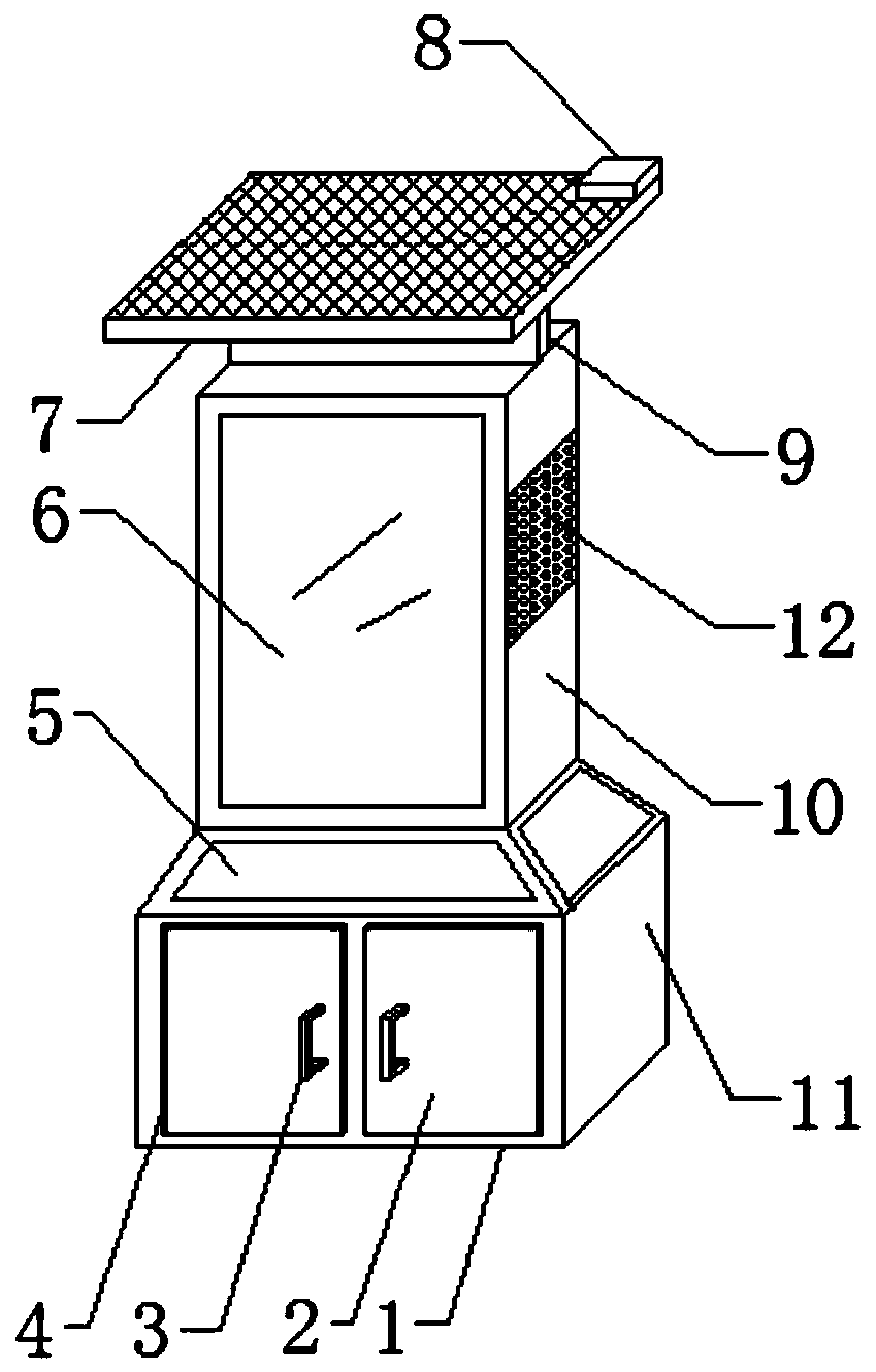 LED bus-station station-reporting box based on solar energy