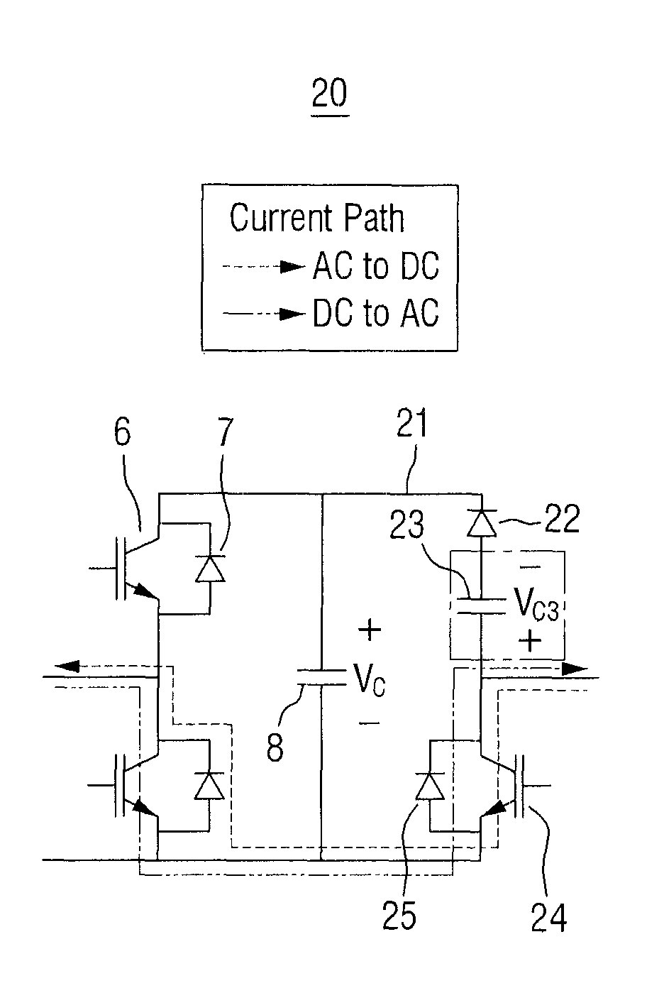 Fault current reduction structure of multi-level converter and apparatus using the fault current reduction structure