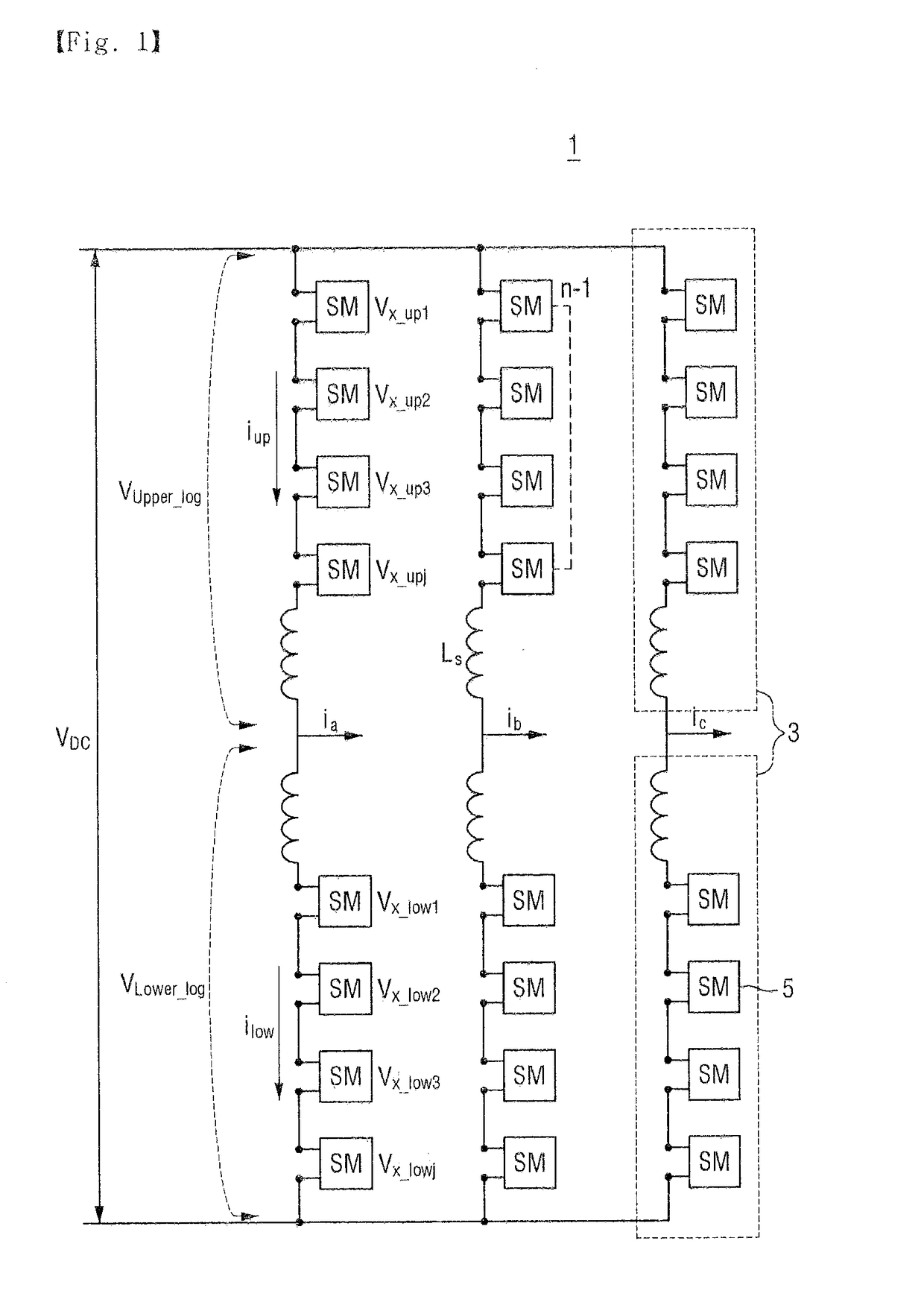 Fault current reduction structure of multi-level converter and apparatus using the fault current reduction structure