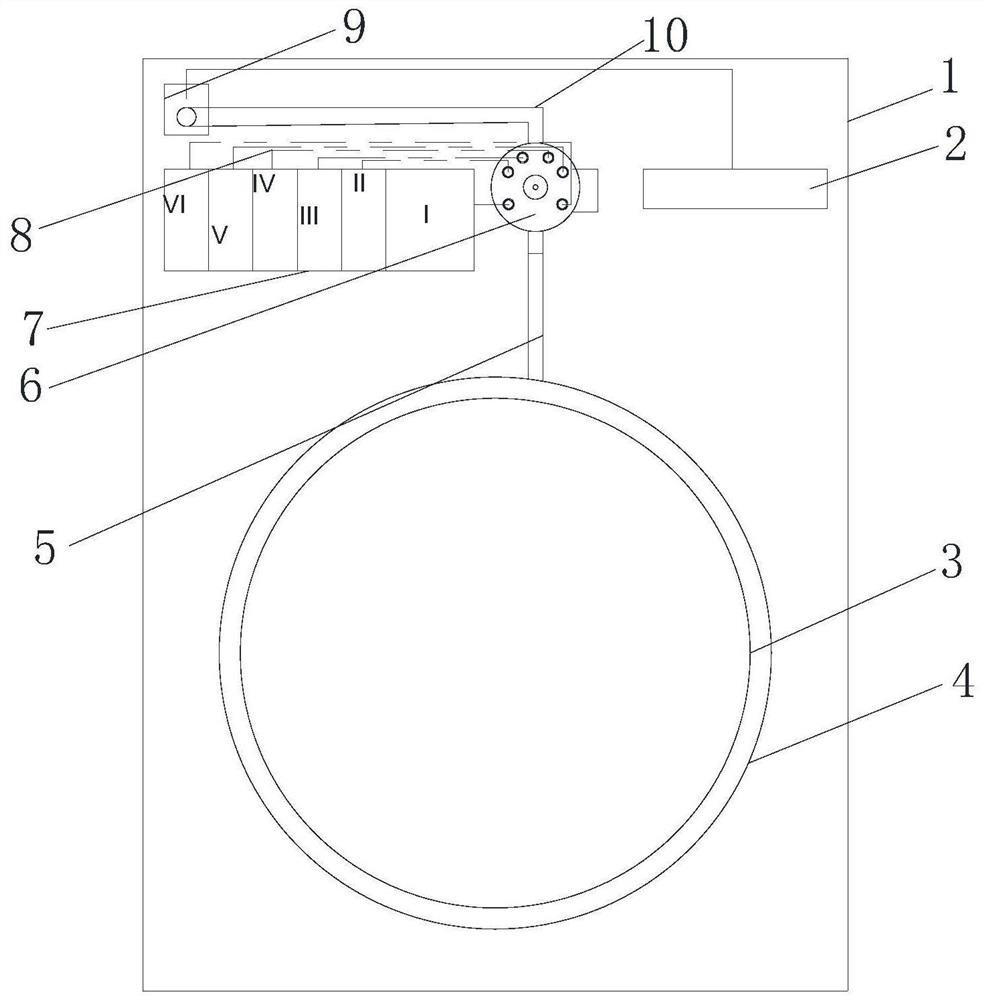 Automatic feeding device of washing machine, washing machine and control method of washing machine