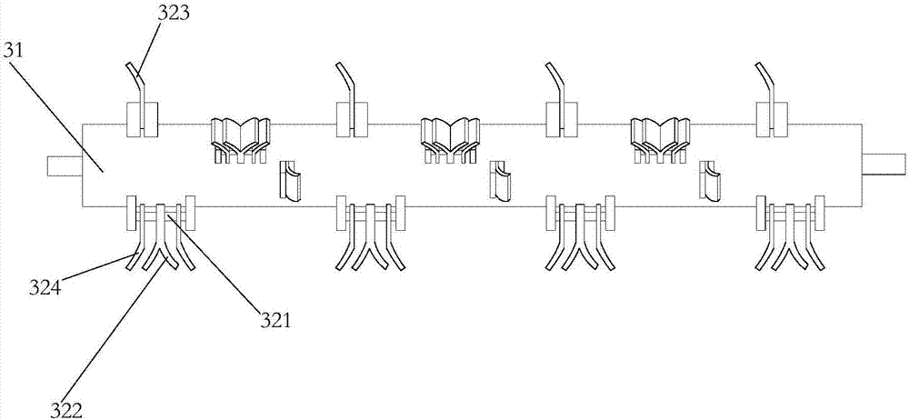 Efficient machine for crushing, decomposing, burying and returning straws