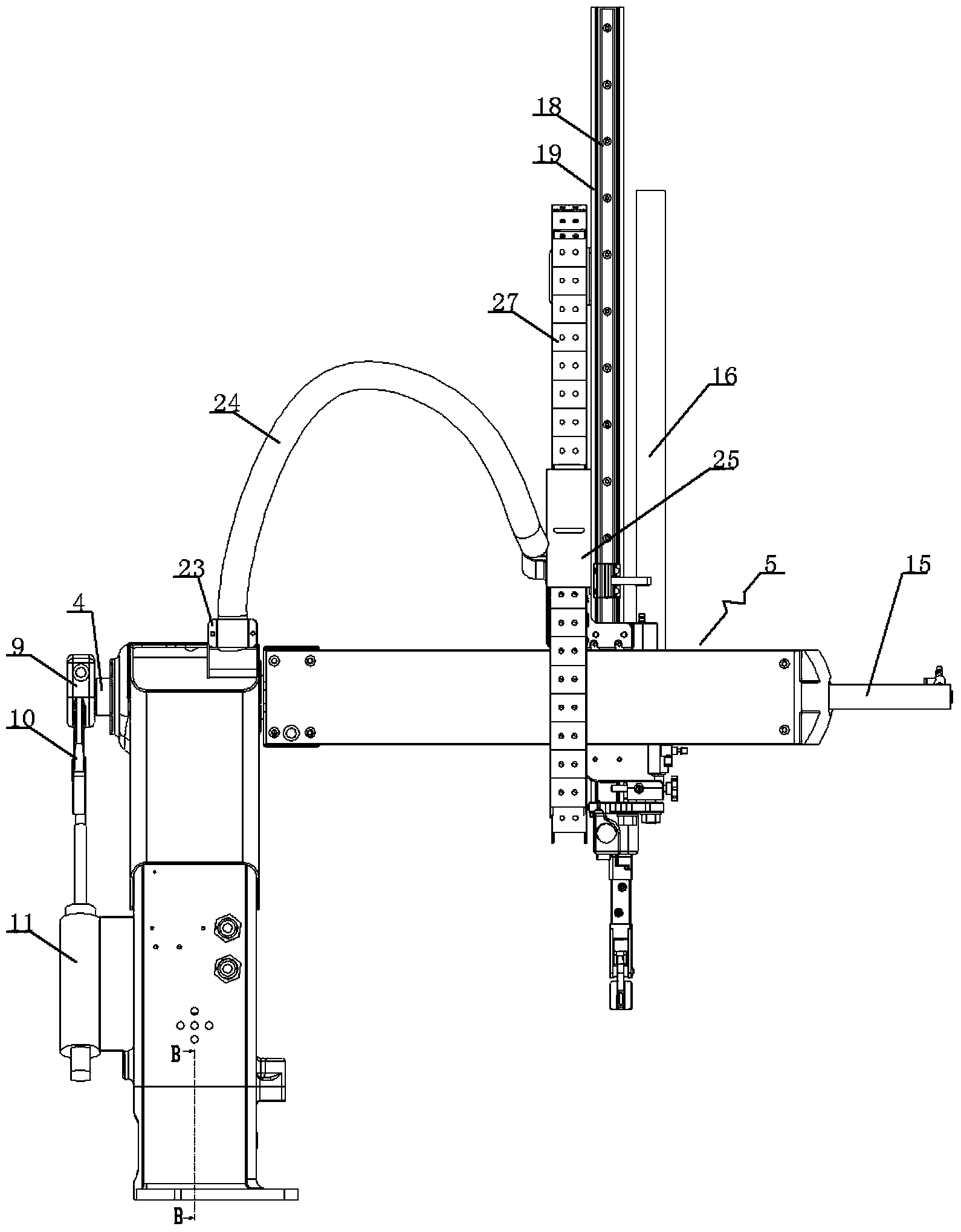 Cantilever manipulator structure