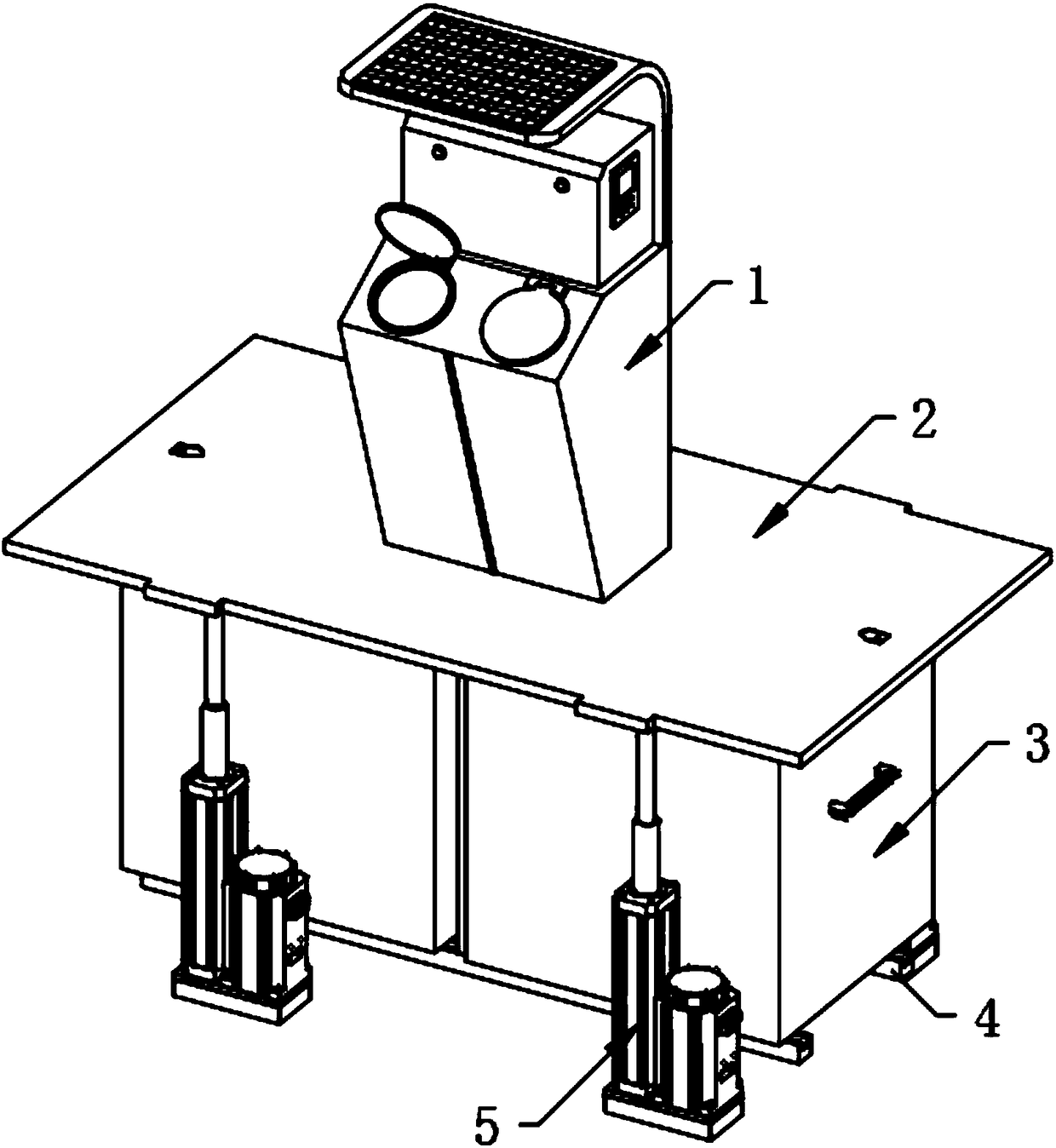 Double-cavity hidden type garbage can for municipal garden