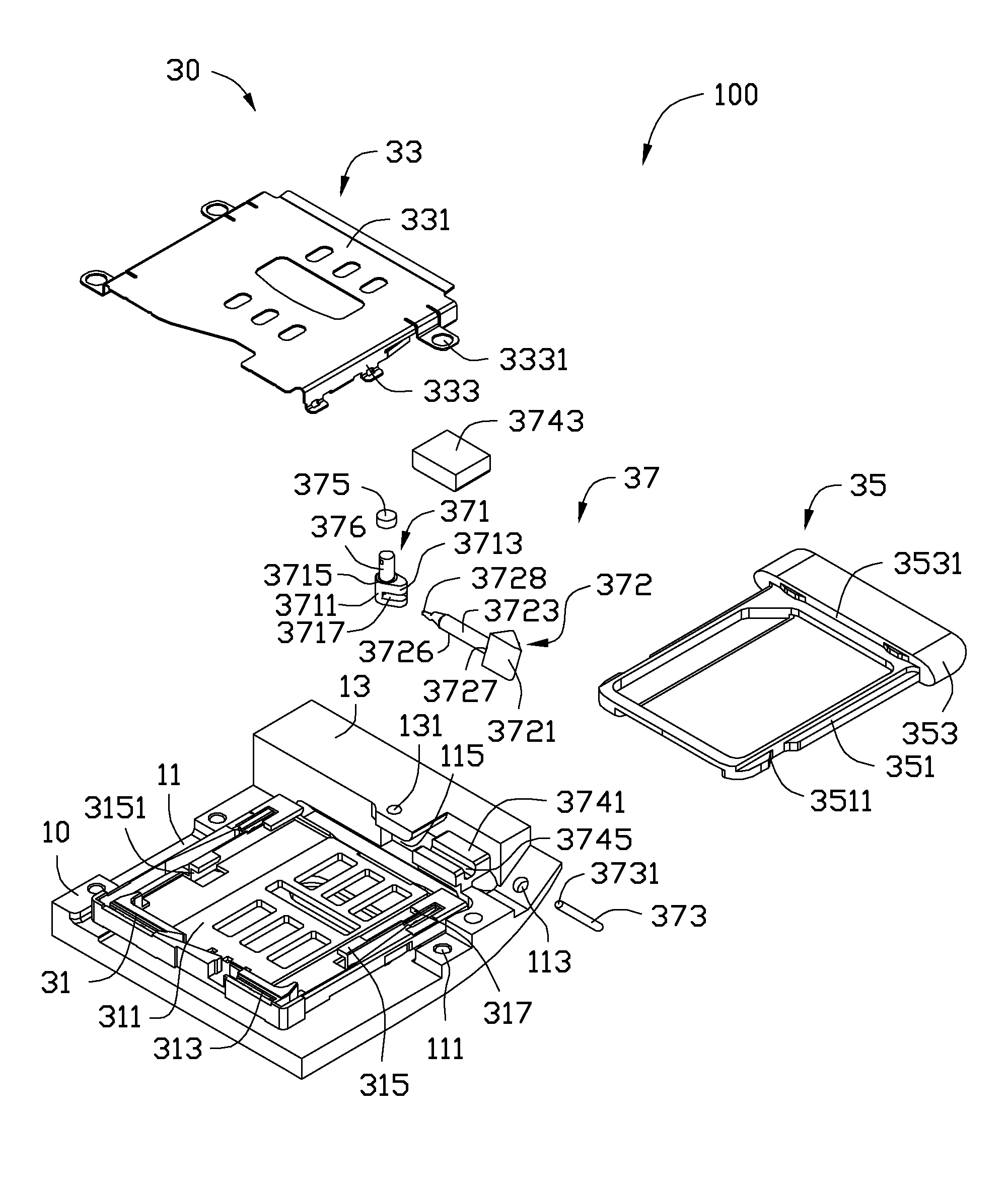 Chip card holding mechanism and portable electronic device