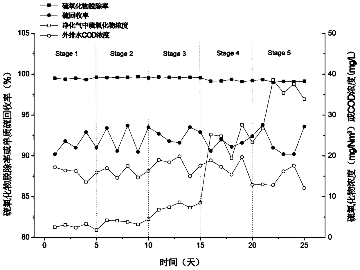 A clean flue gas biological desulfurization and denitrification method and device