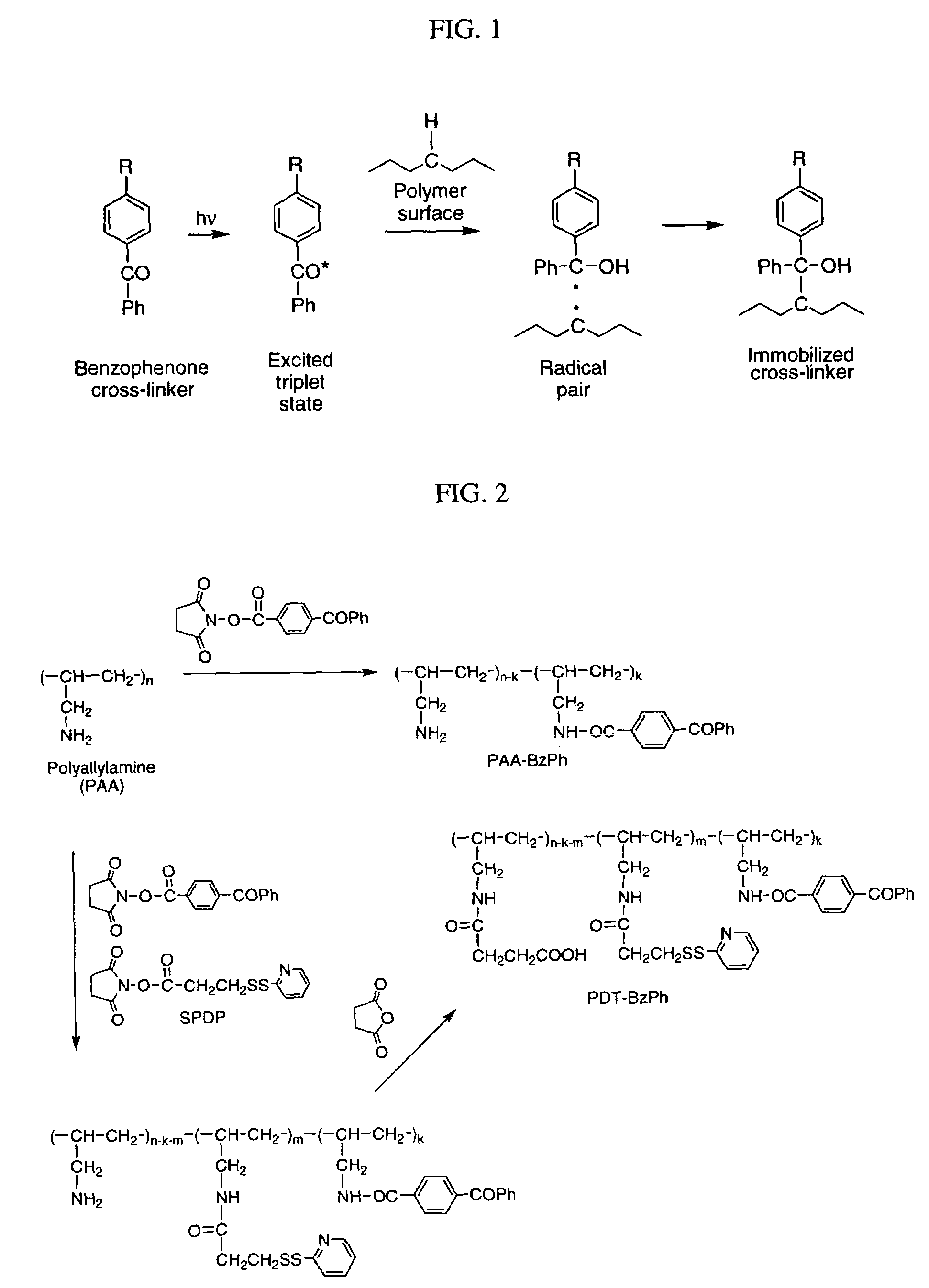 Photochemical activation of surfaces for attaching biomaterial