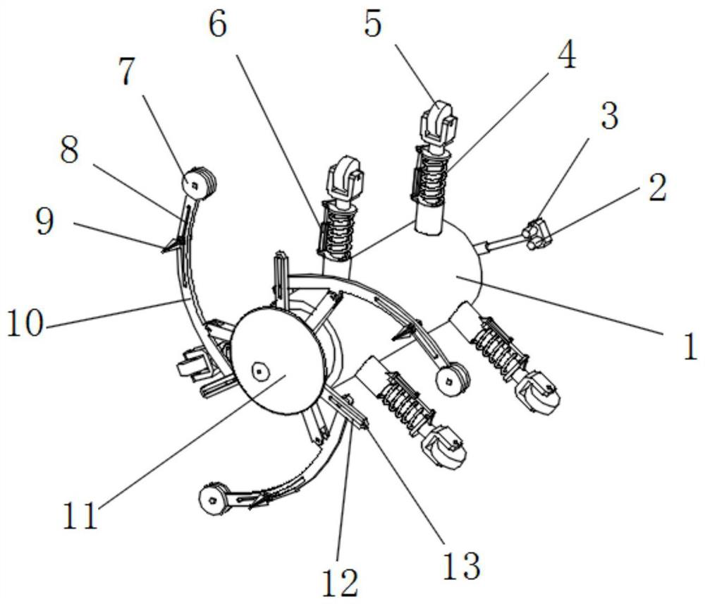 Robot for checking and repairing underground drainage pipelines