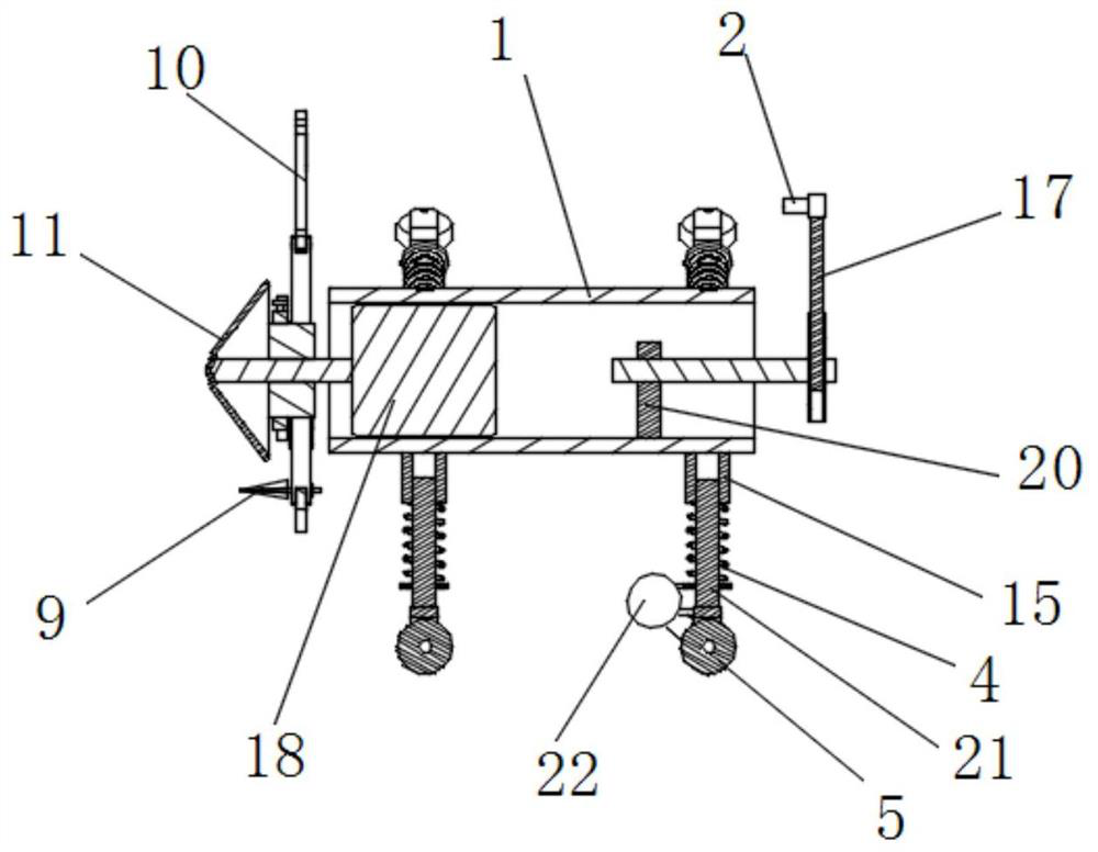 Robot for checking and repairing underground drainage pipelines