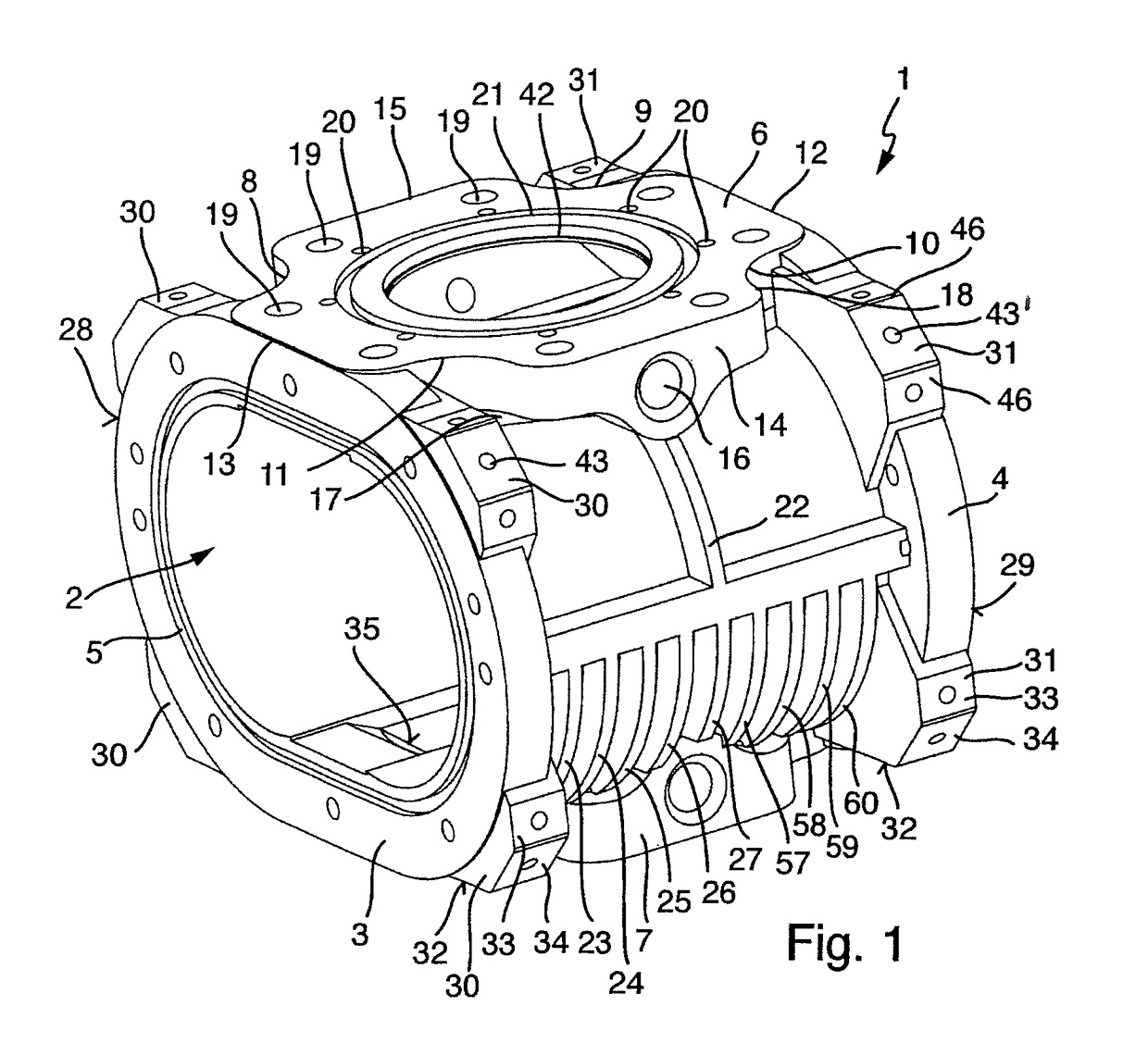 Housing for a rotary vane pump