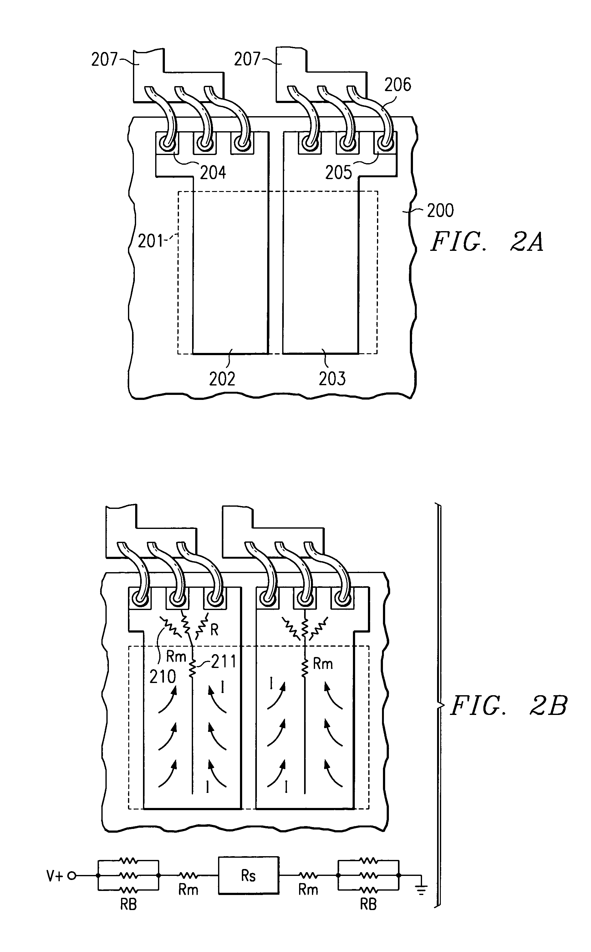 Integrated power circuits with distributed bonding and current flow