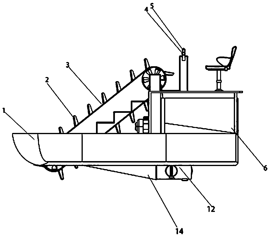 Ship capable of cleaning floating garbage on water