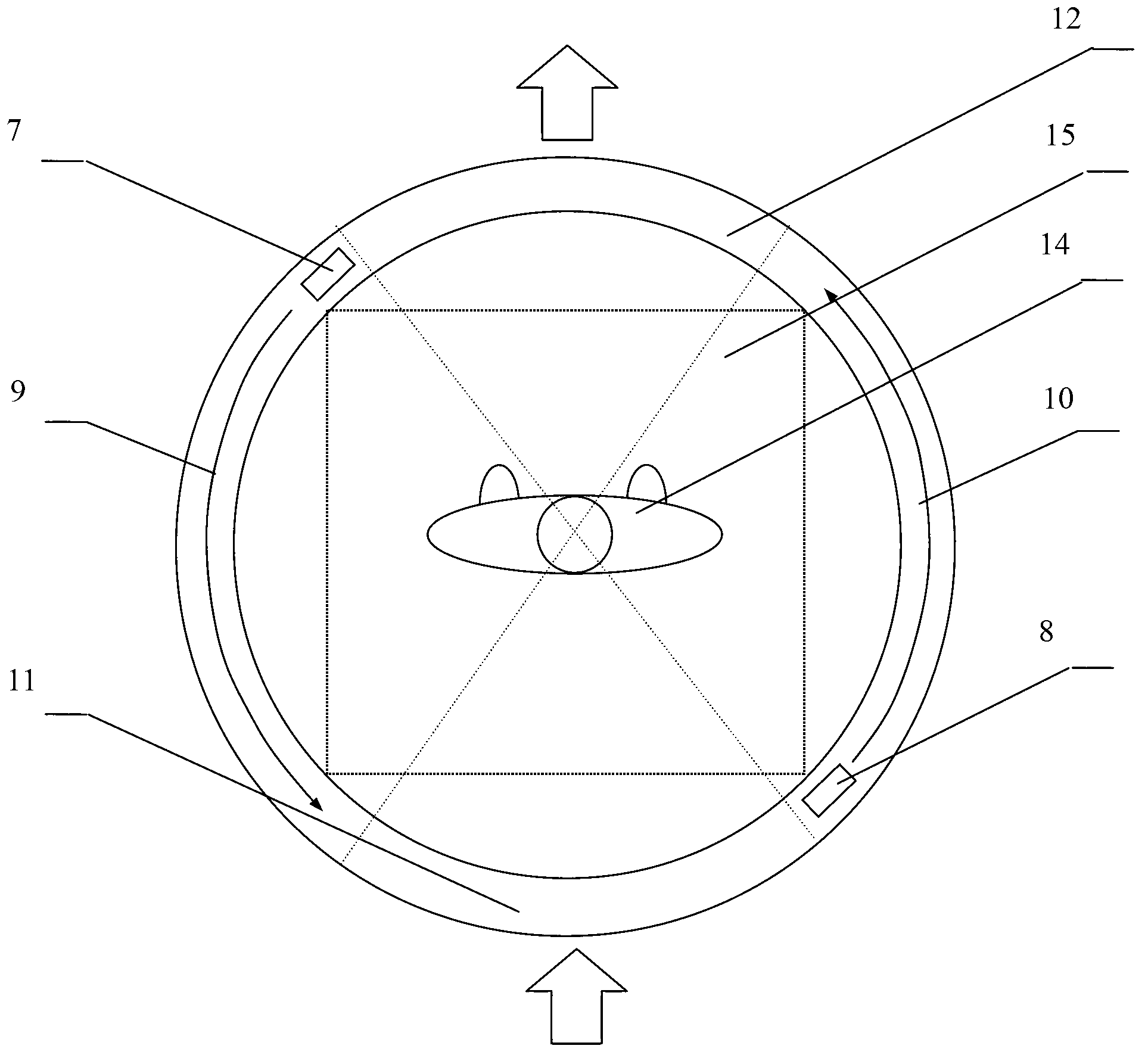 Space-division-technology-based scanning method of human body security check system