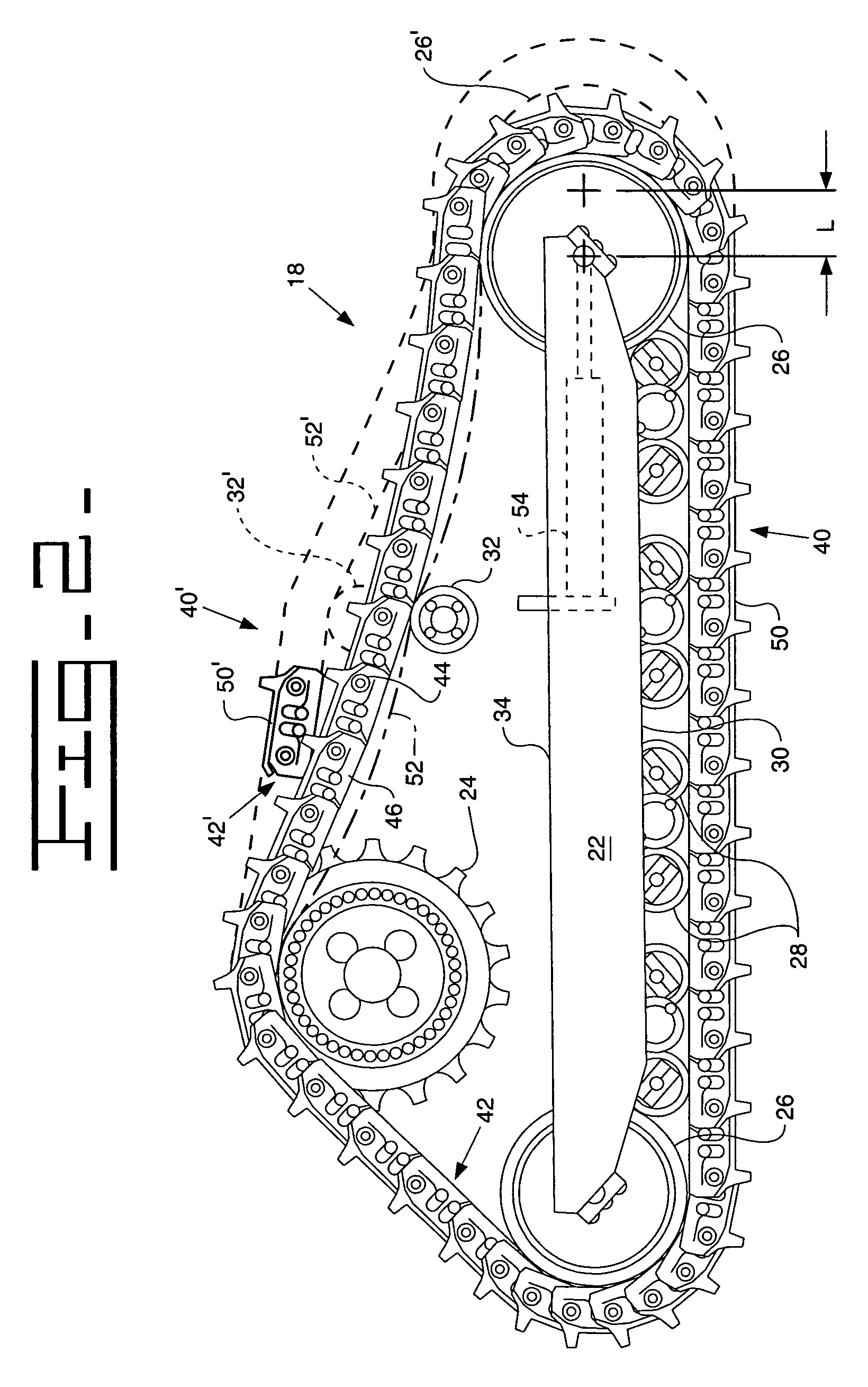 Apparatus and method to reduce vibrations on a tracked work machine