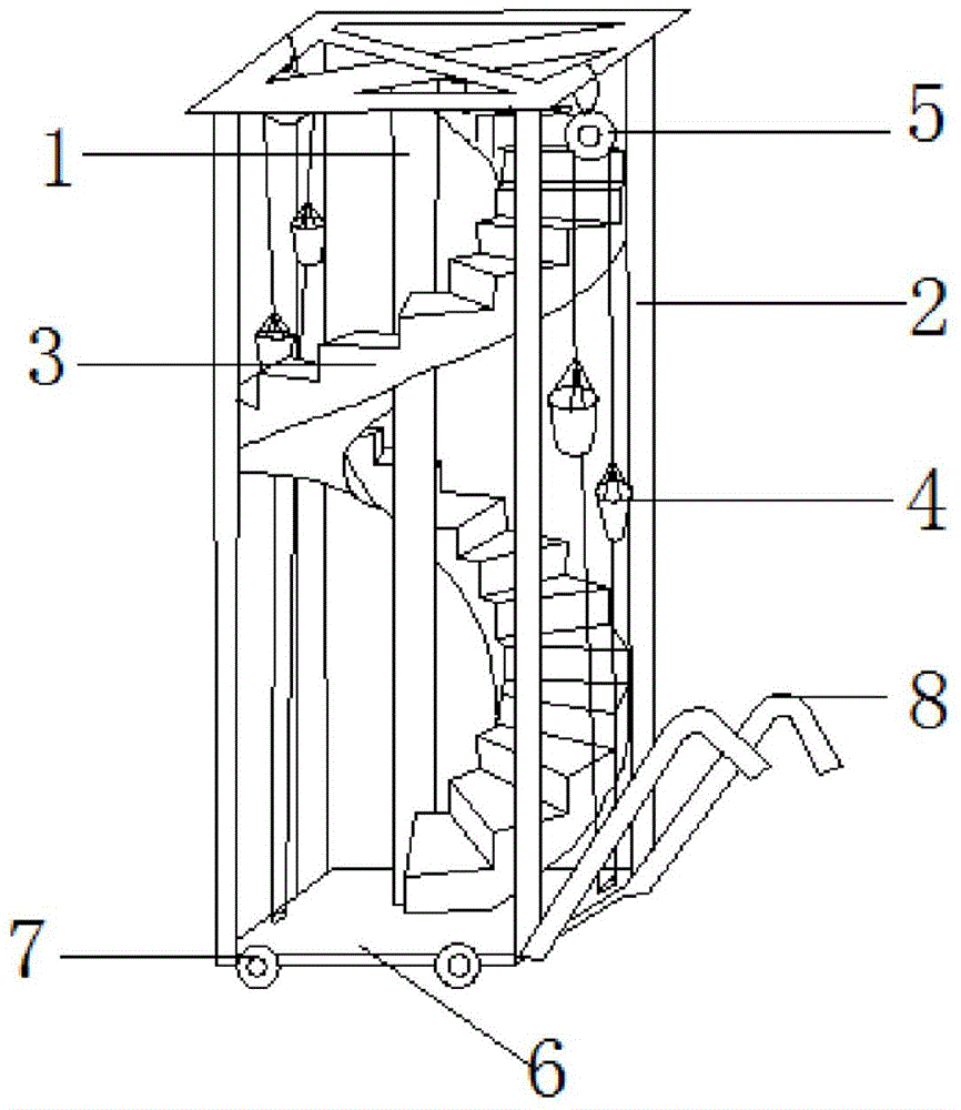 Mushroom pickup trolley used in factory