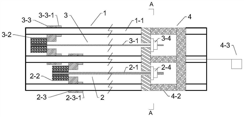 A device and method for testing the cooperative bearing performance of an anchor cable system