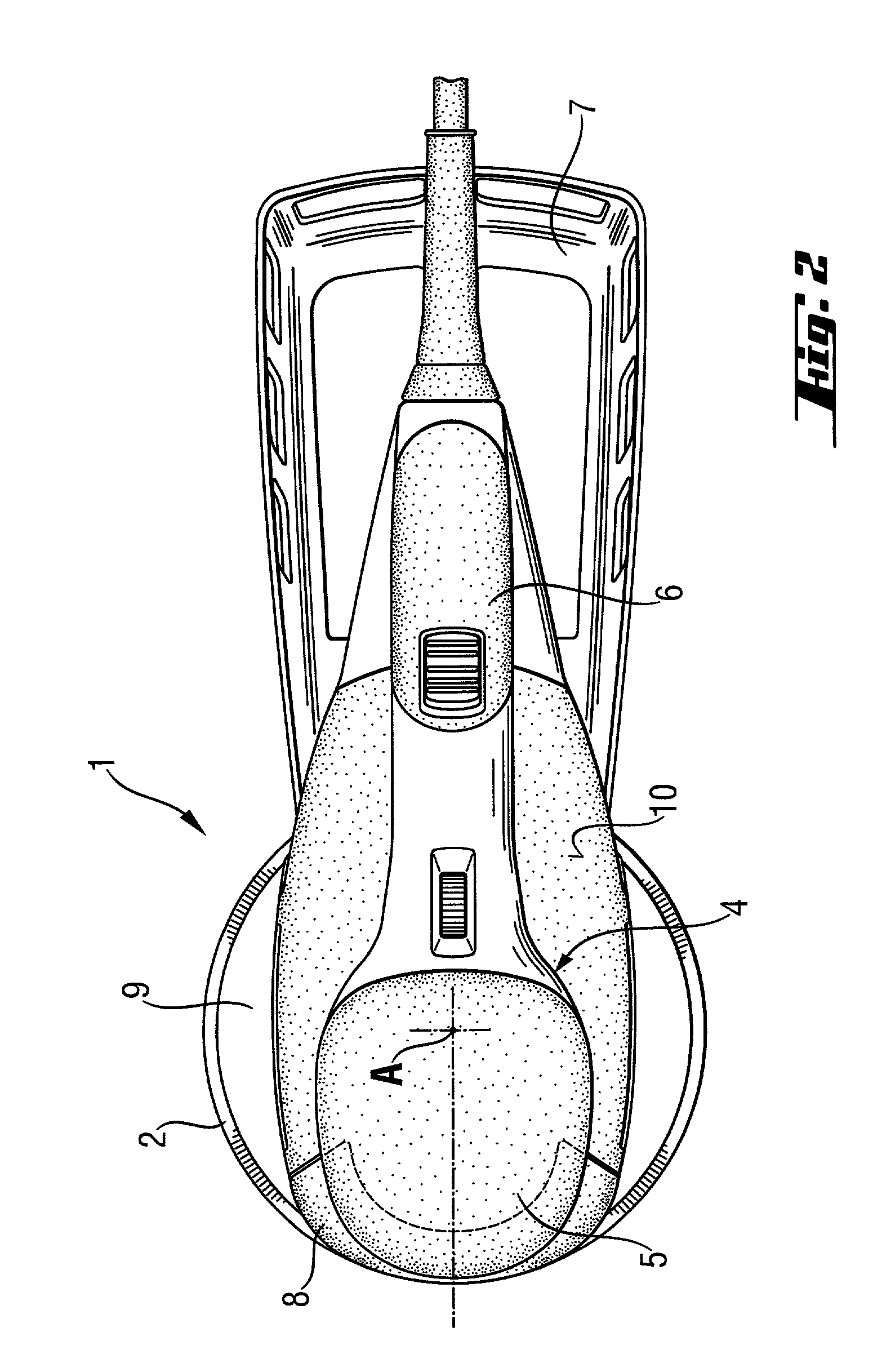 Hand-guided grinding or sanding device