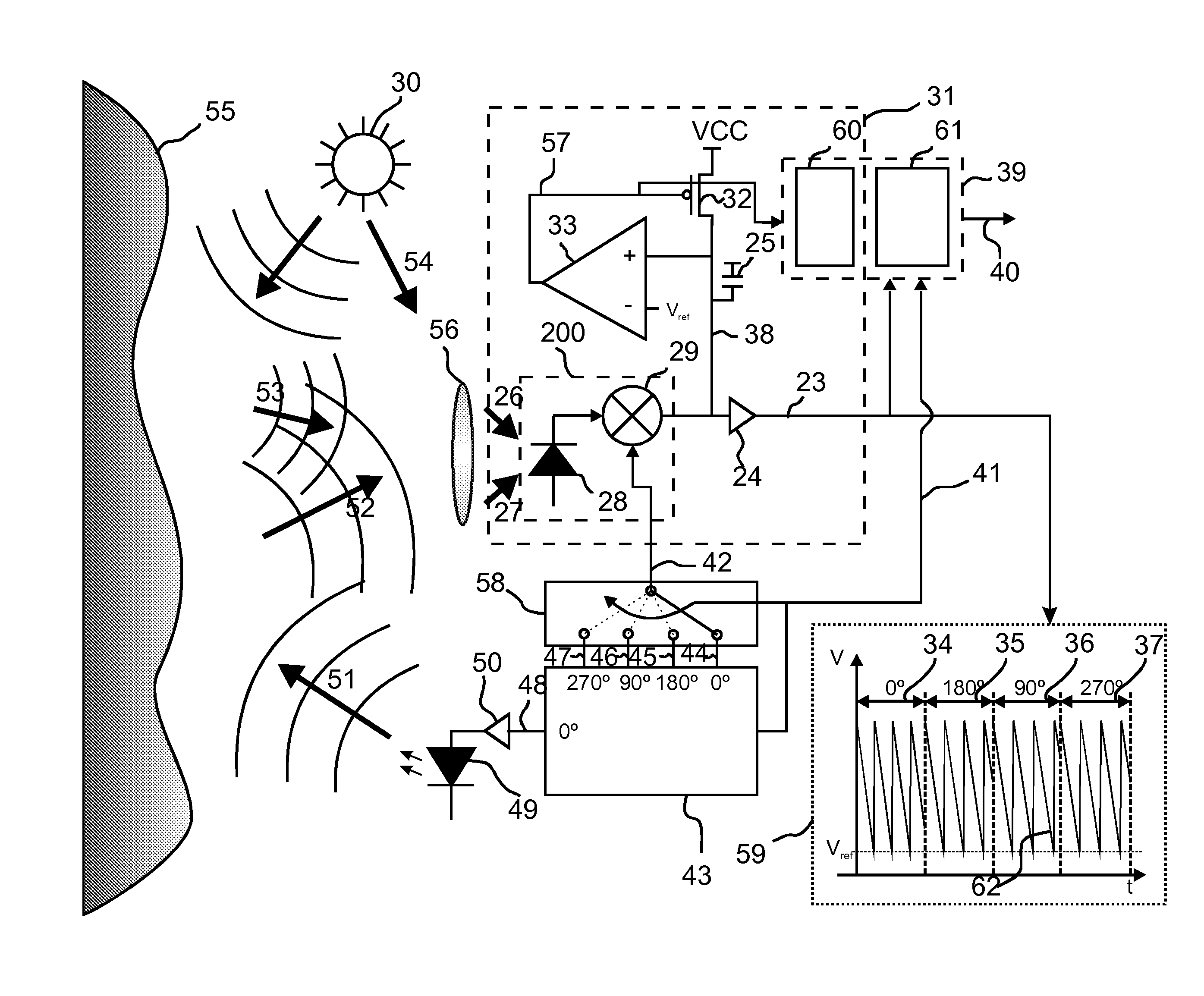 TOF Range Finding With Background Radiation Suppression