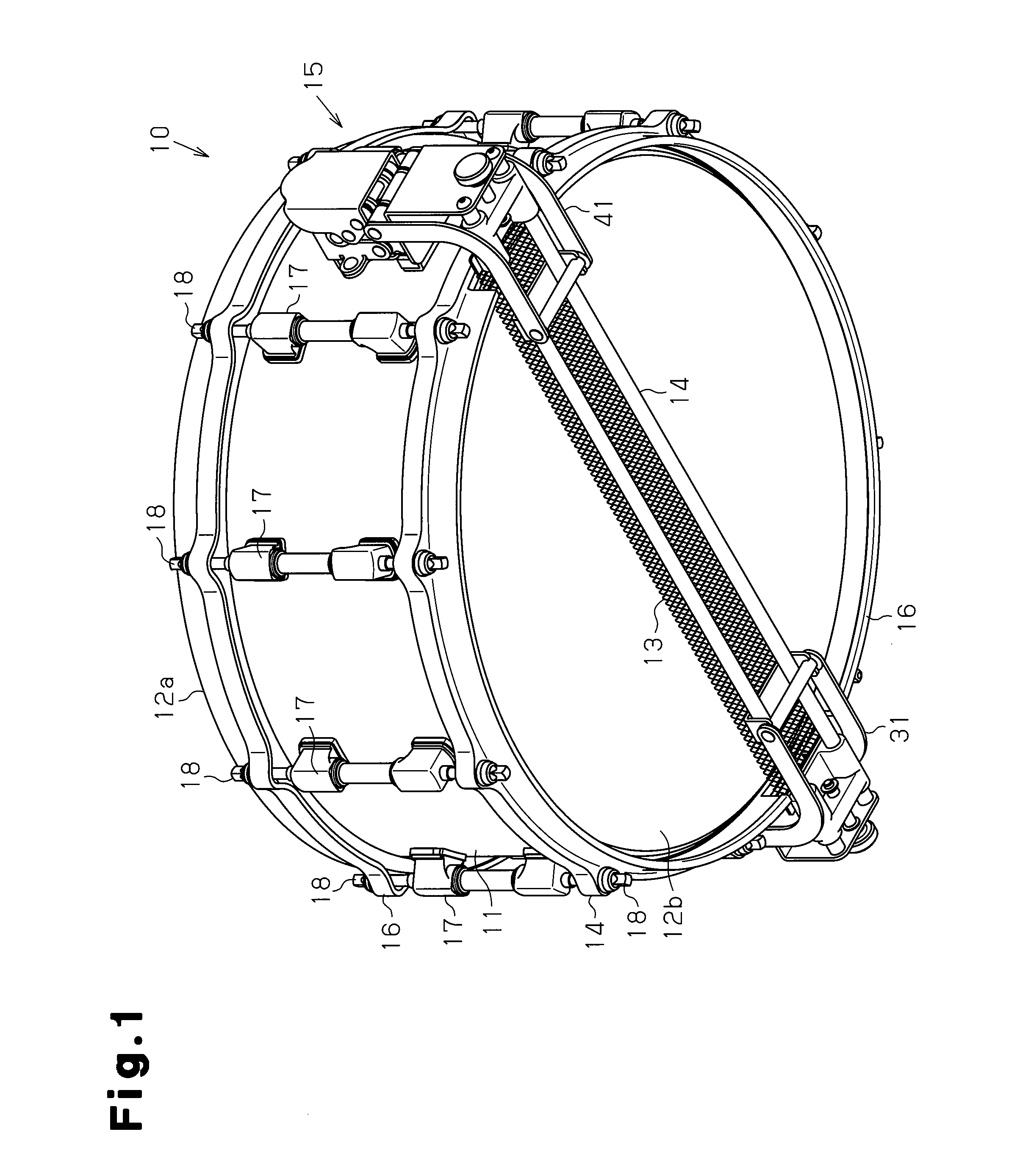 Strainer system of snare drum and snare drum with the strainer system