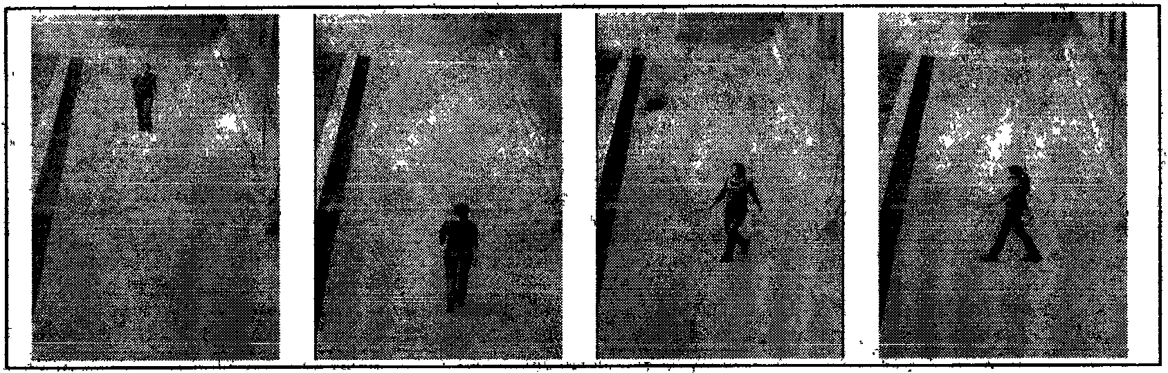 Front side gait cycle detecting method based on video