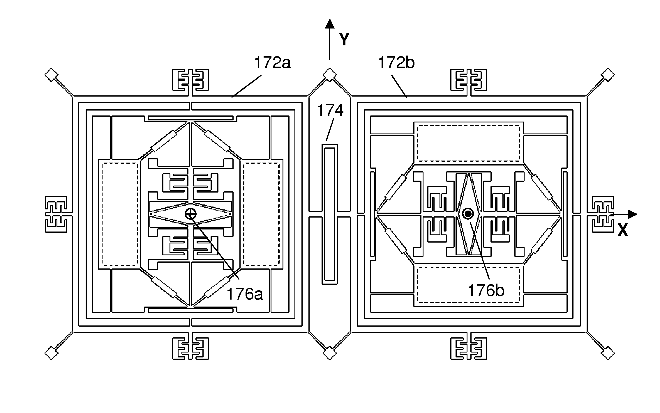 Angular rate sensor with suppressed linear acceleration response