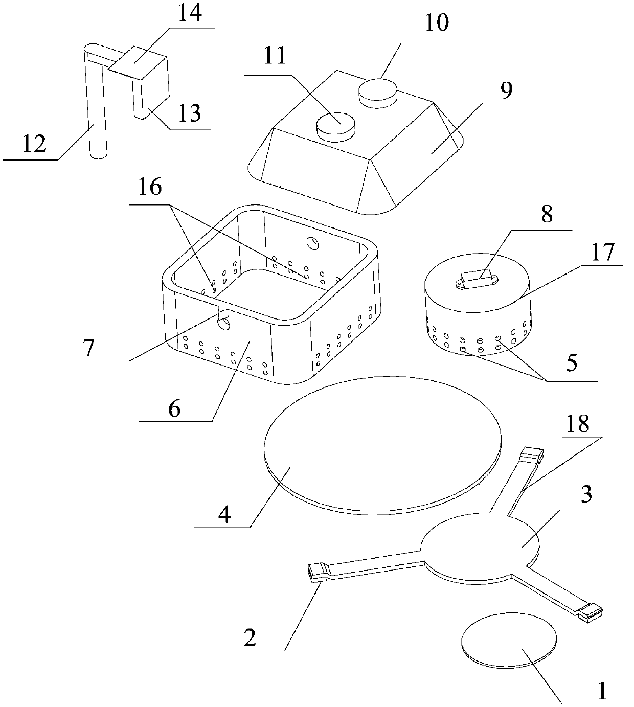 Monitoring device for outer floating roof storage tank floating tray state and outer floating roof storage tank floating tray