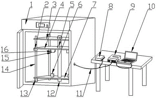 Low-temperature calibration device of laser displacement sensor