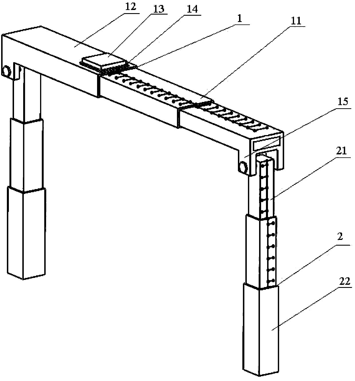 A level used for the construction of transmission line portal poles