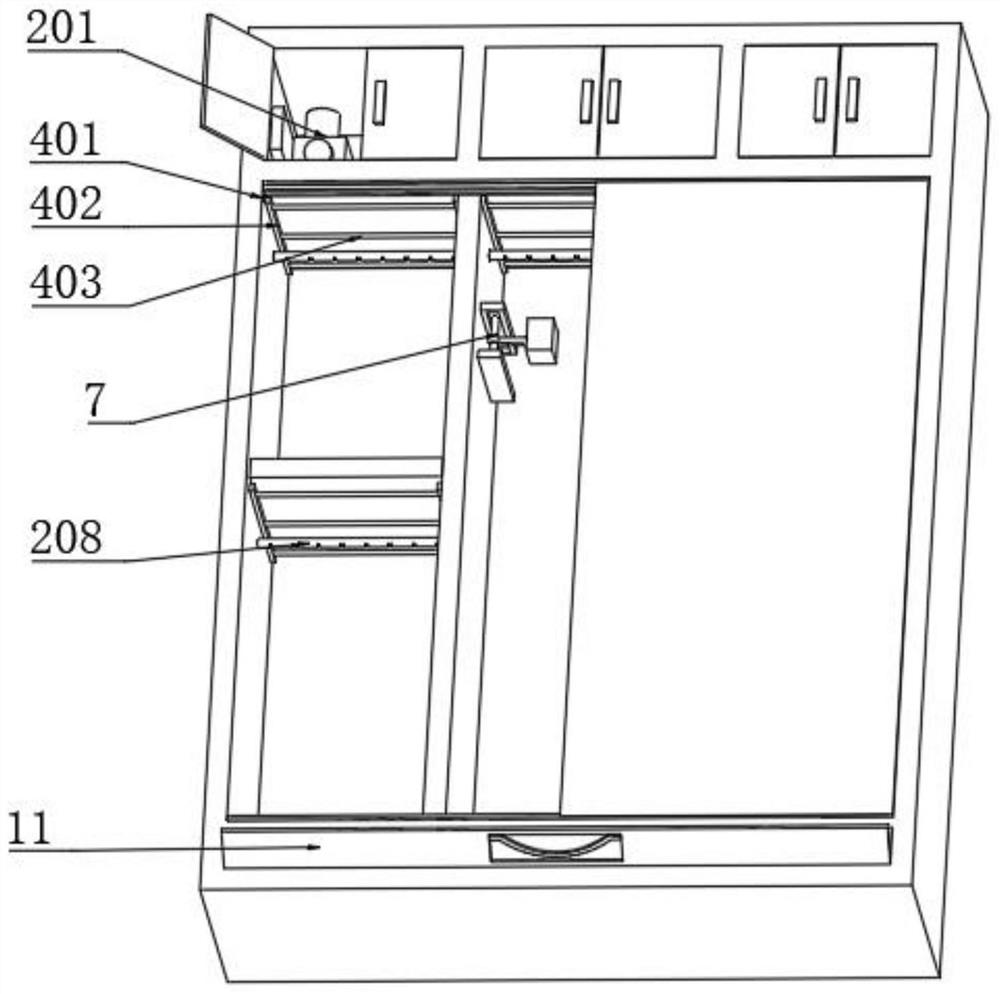 Smart home-based wardrobe with sterilization and dehumidification functions