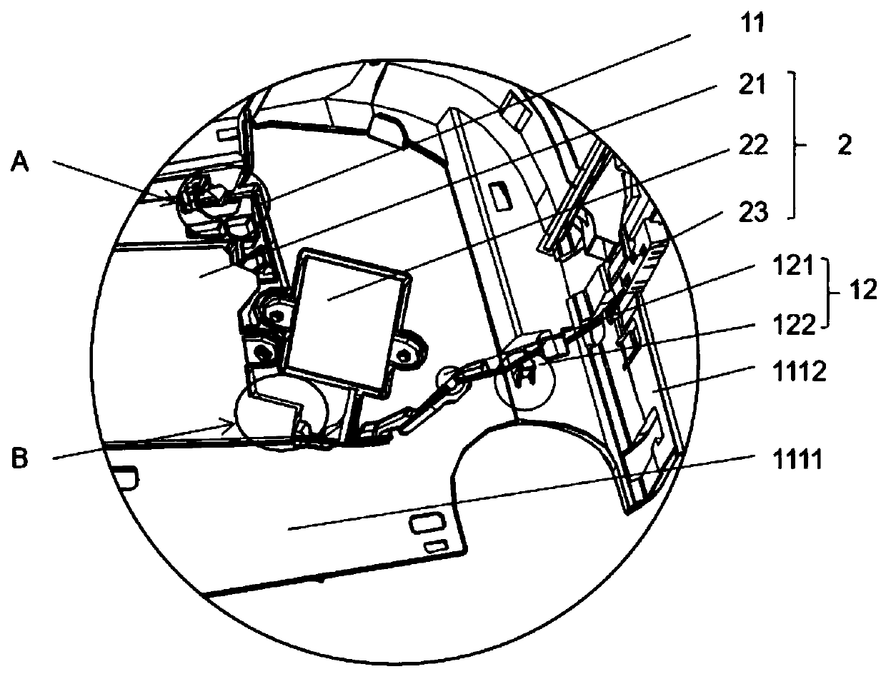 Voice module wiring structure and air conditioner