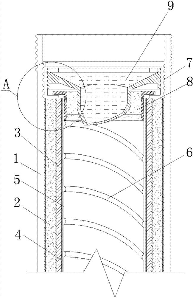 Anti-blocking blow-off pipe