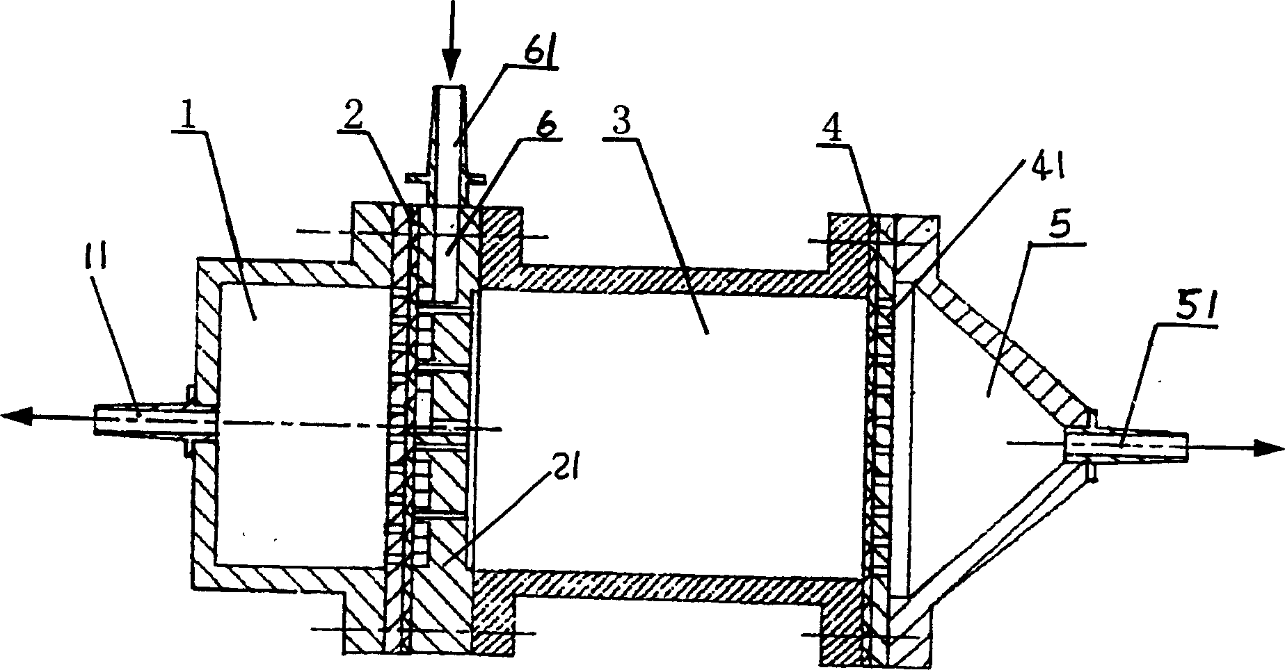 Membrance type gas-liquid separating apparatus