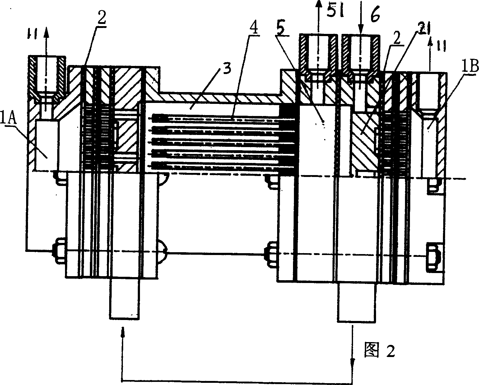 Membrance type gas-liquid separating apparatus