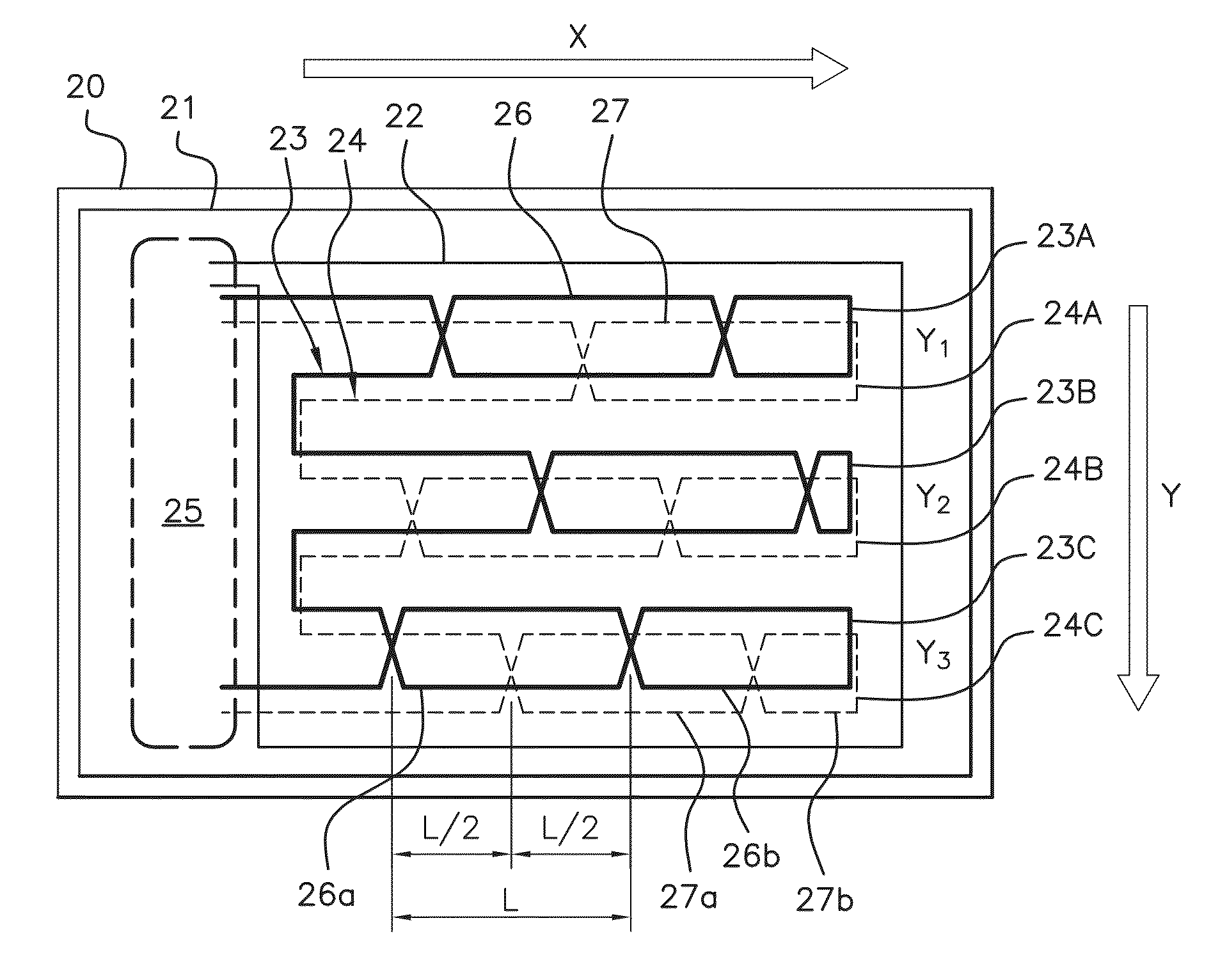 Inductive sensor for measuring the position of a shaft of a vehicle