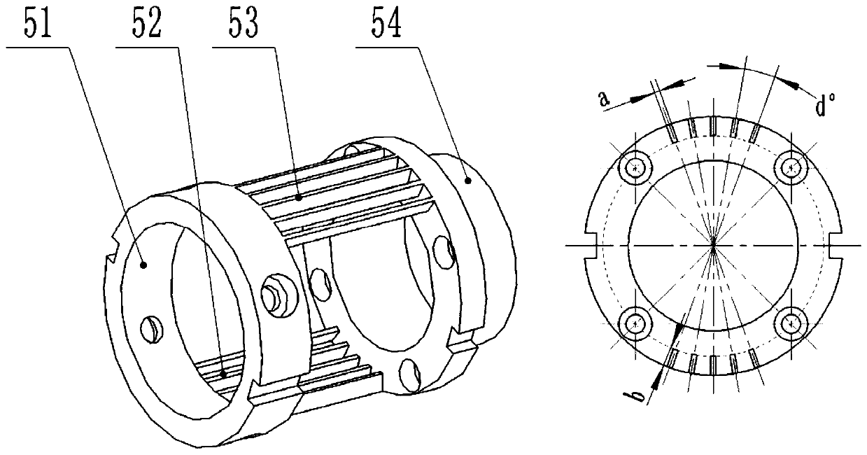 Rolling forced vibration dynamic derivative test device for high-speed flying wing model under large attack angle