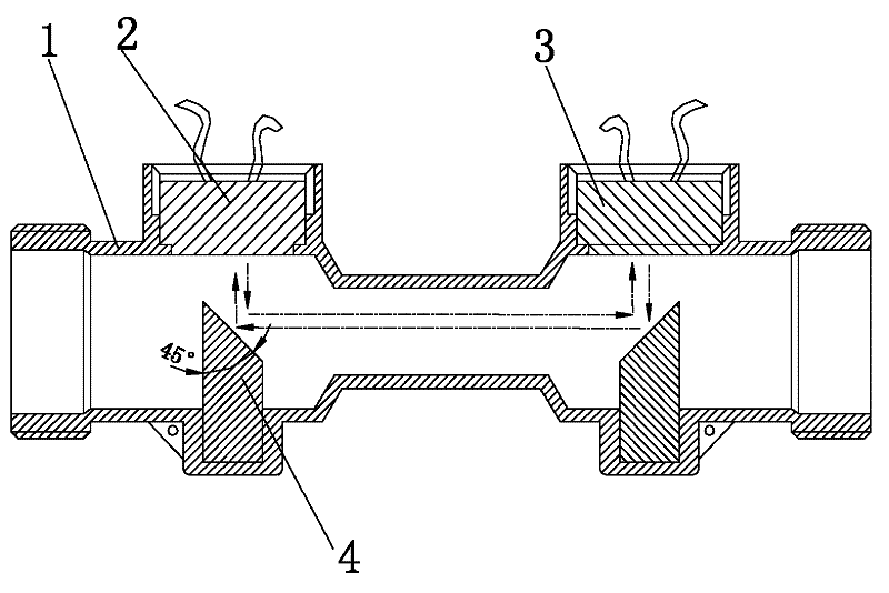 An ultrasonic heat meter base tube