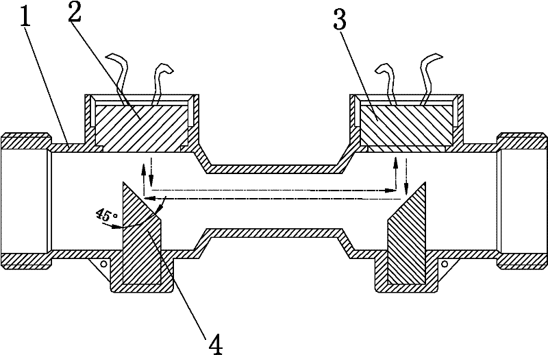 An ultrasonic heat meter base tube